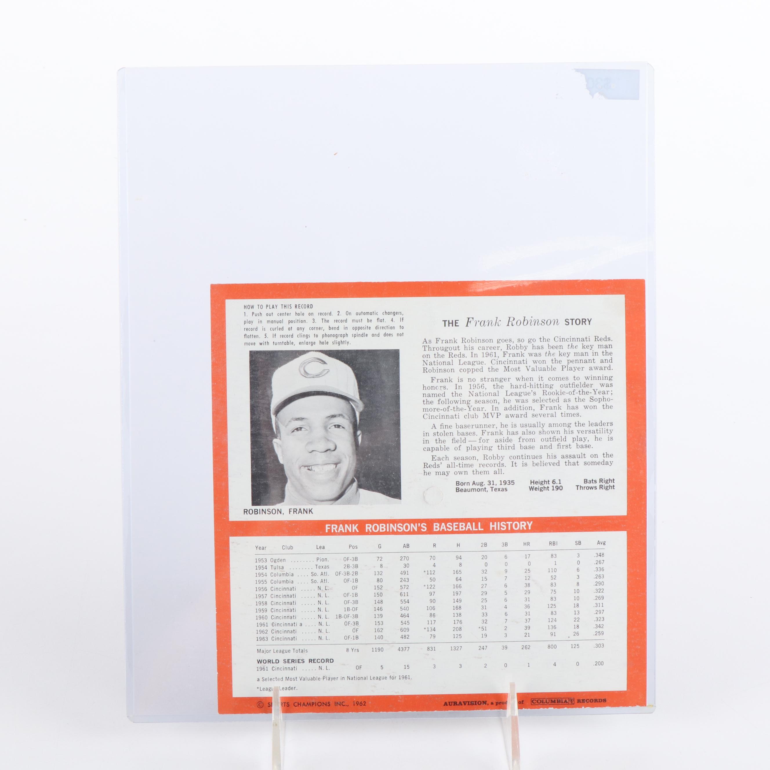 Frank Robinson Signed Framed Photo and Other Robinson Memorabilia