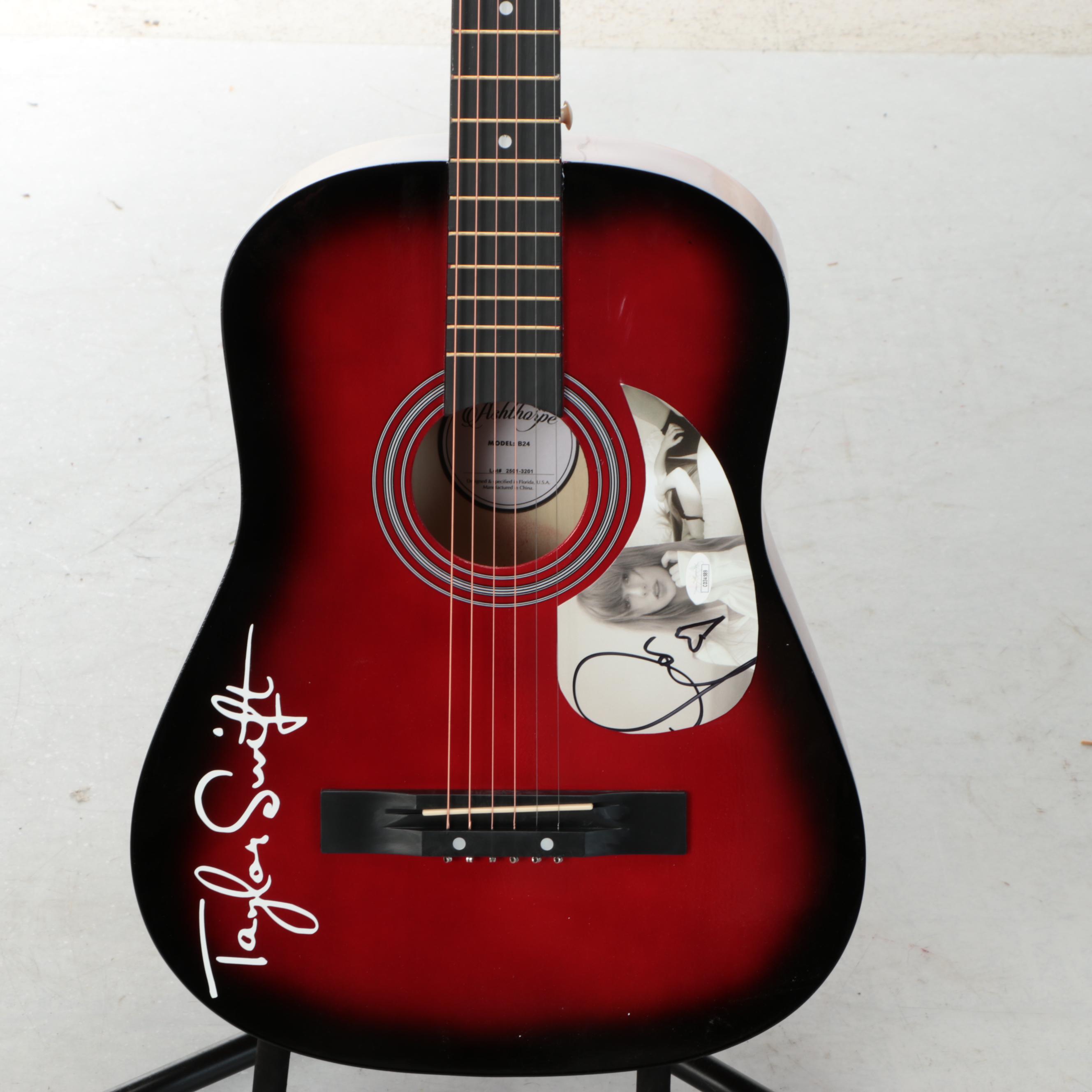 Taylor Swift Decal-Signed Ashthorpe Acoustic Guitar with JSA