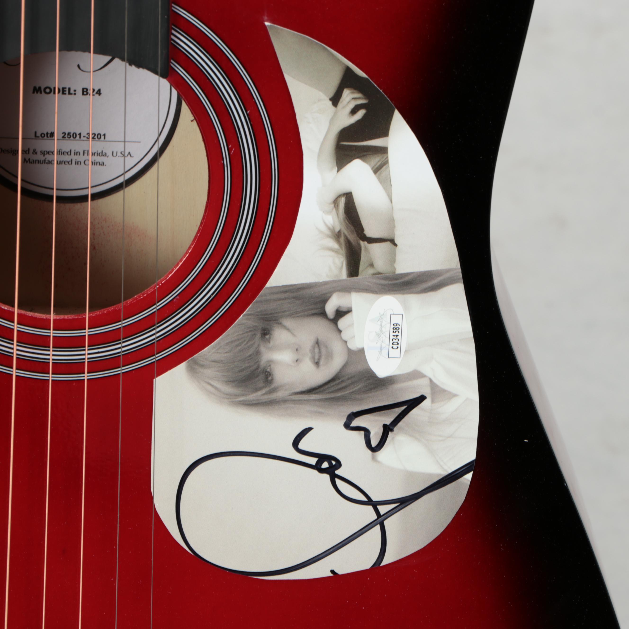 Taylor Swift Decal-Signed Ashthorpe Acoustic Guitar with JSA