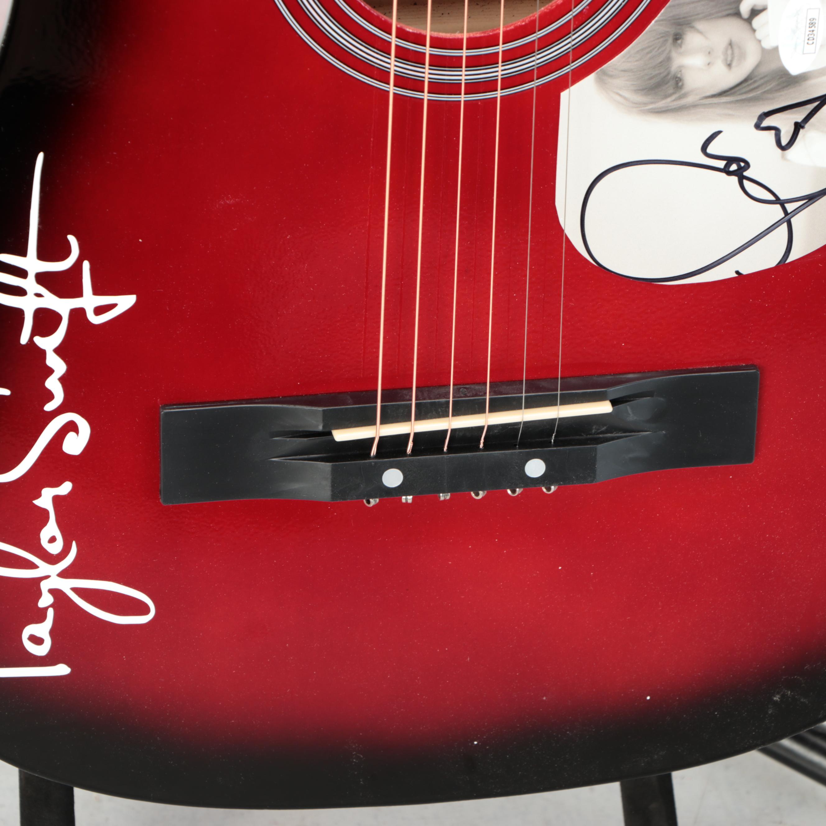 Taylor Swift Decal-Signed Ashthorpe Acoustic Guitar with JSA