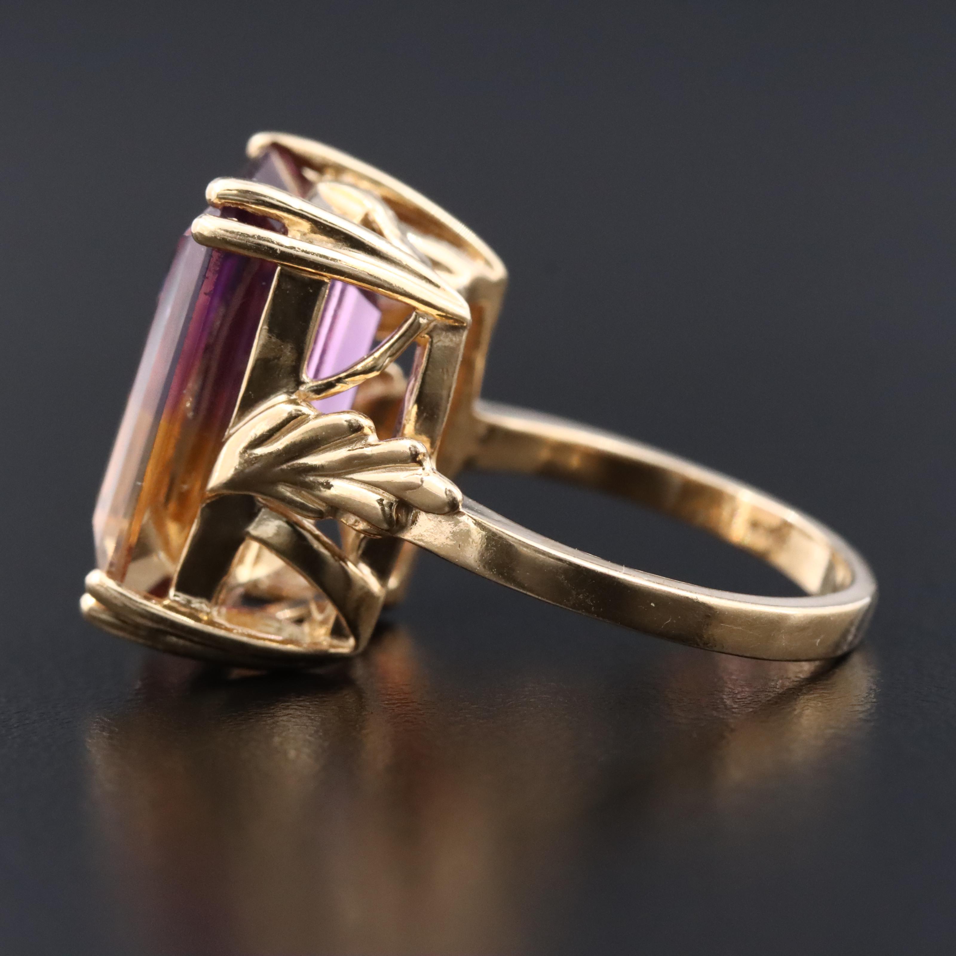 14K 10.86 CT Ametrine Ring