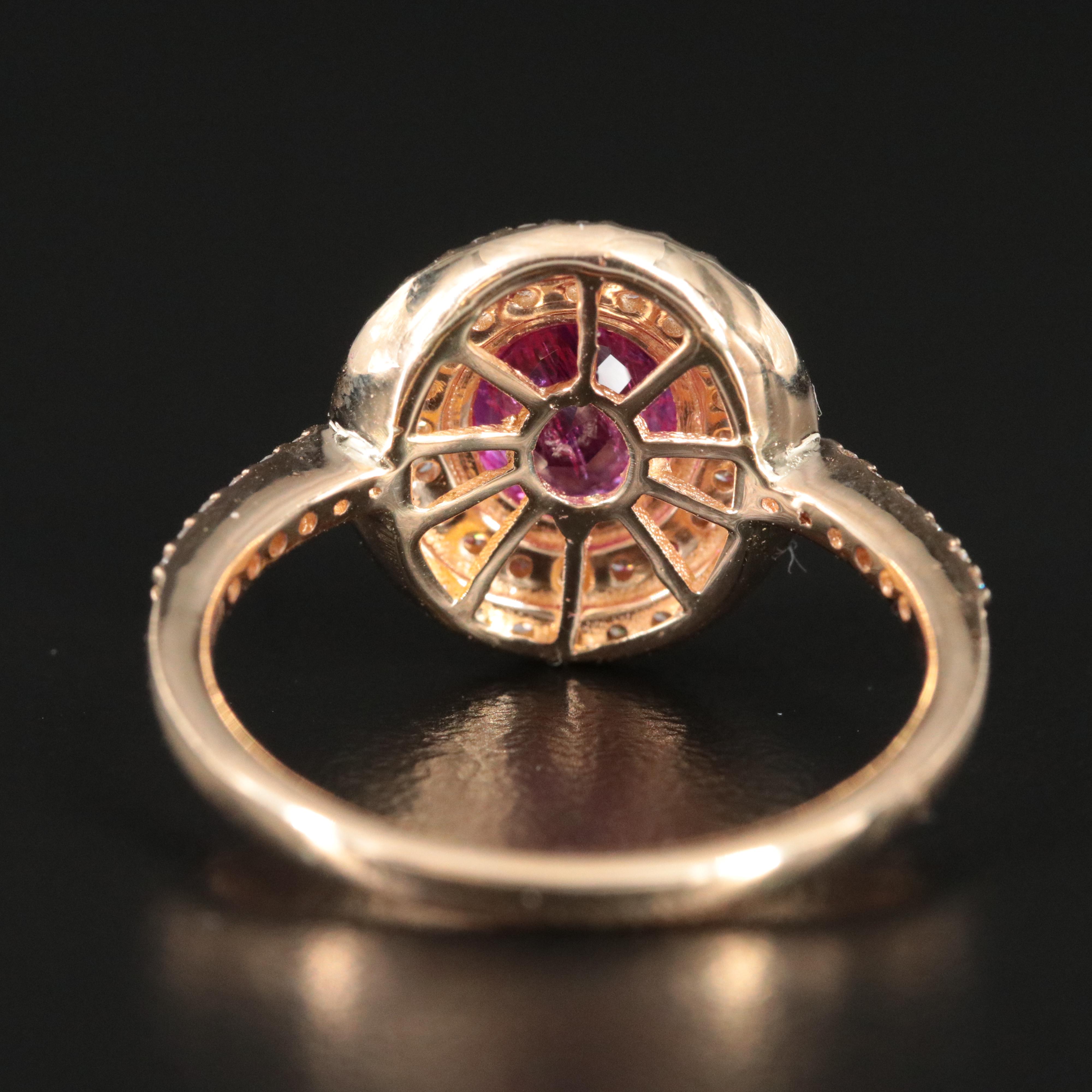 14K 1.83 CT Ruby and Diamond Ring with IGI Report