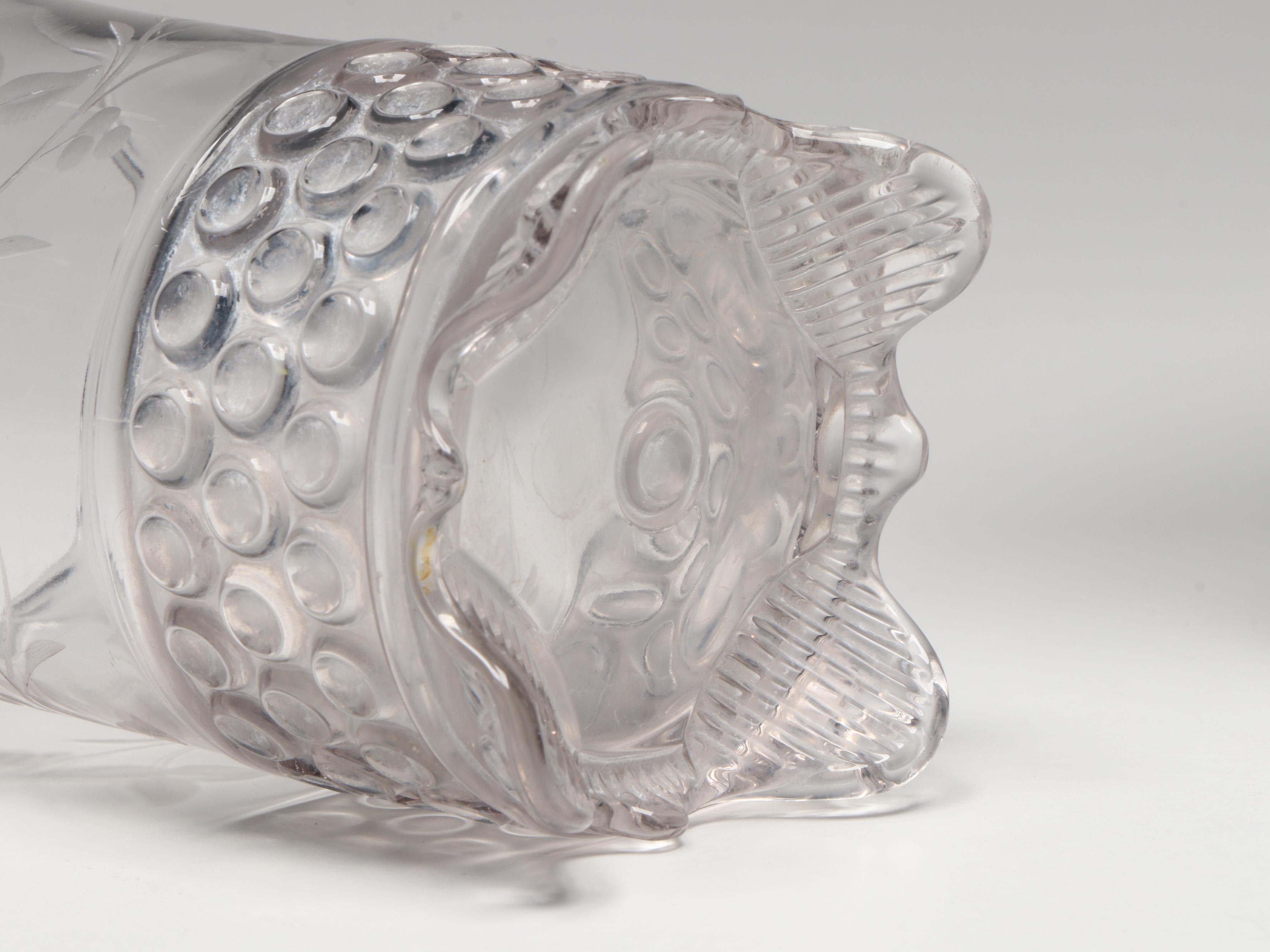 American Brilliant Cut Ewer and Bowl with Other Table Accessories