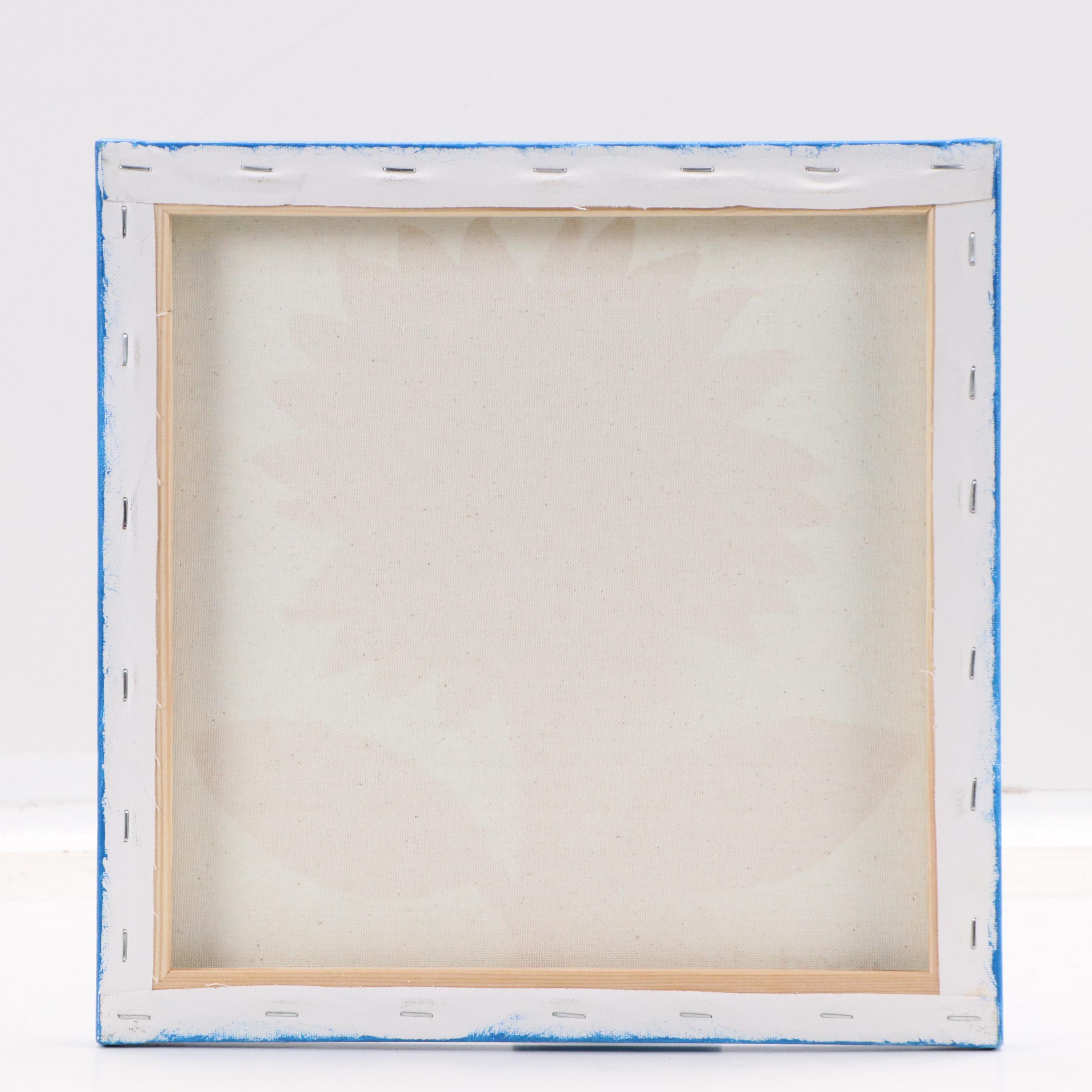 Sweet Tea Folk Floral Acrylic Painting, 21st Century