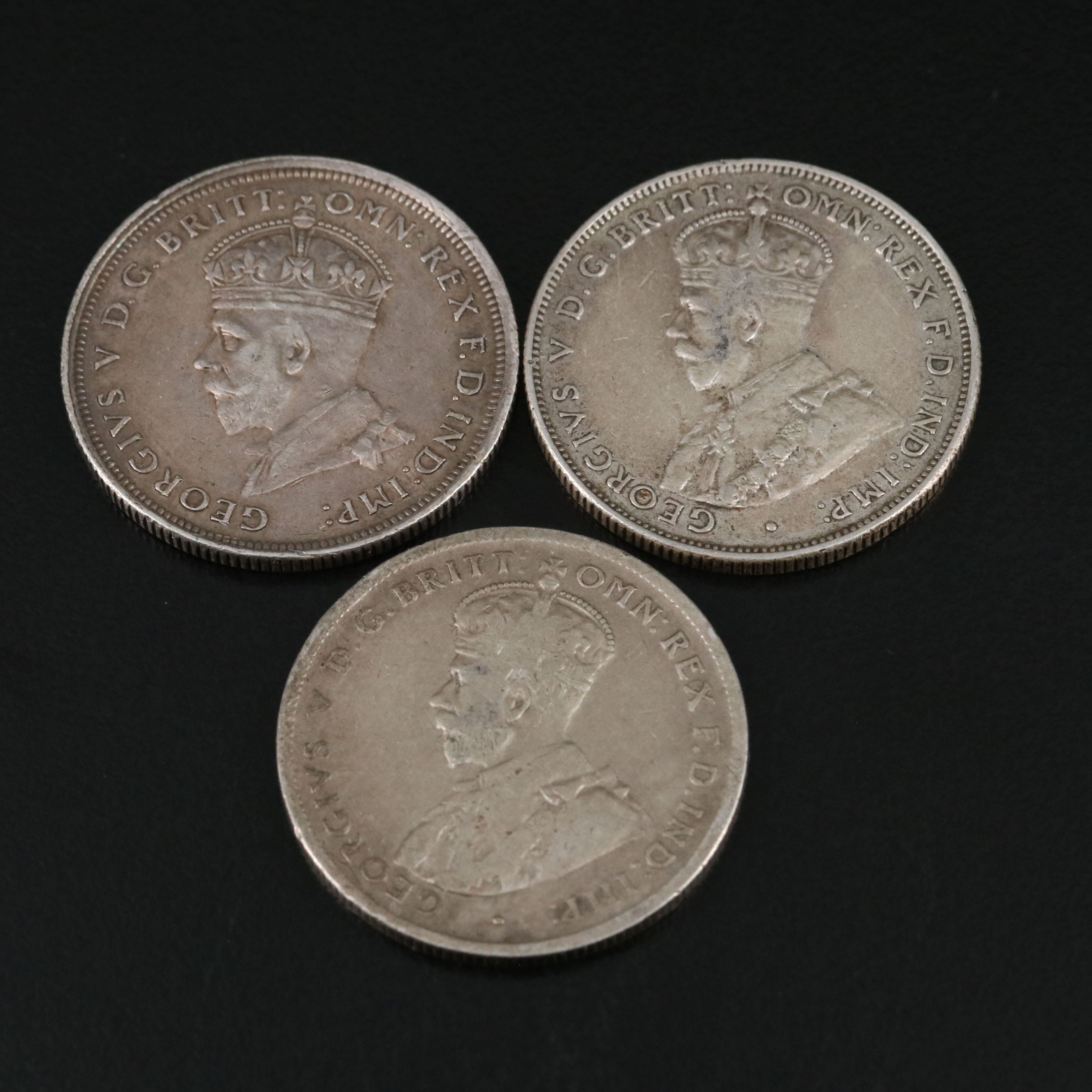 Six Different Australian Silver Coins