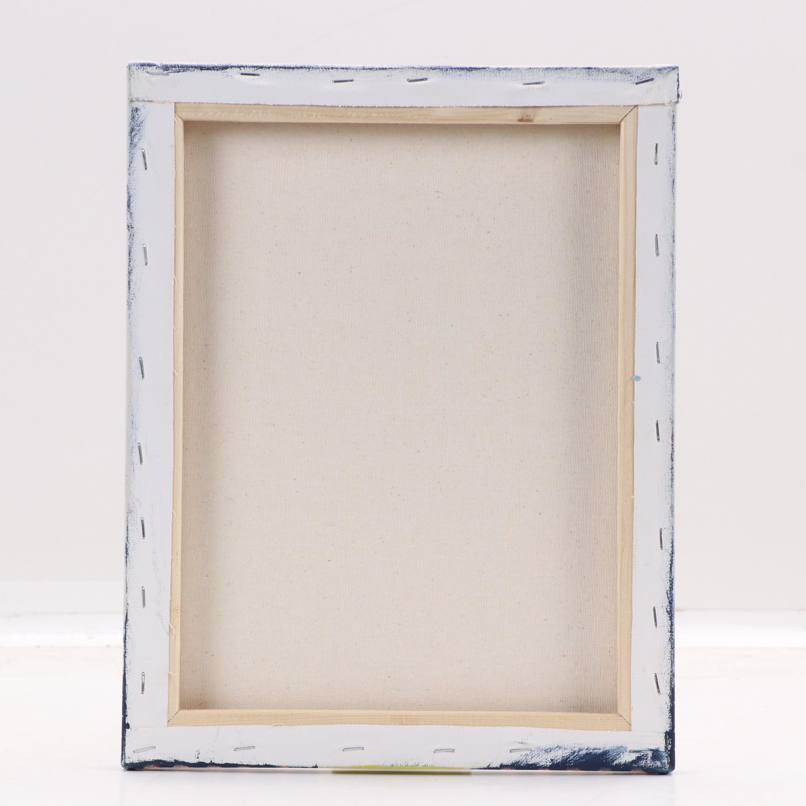 Angie Hubbard Stylized Floral Still Life Acrylic Painting, 21st Century