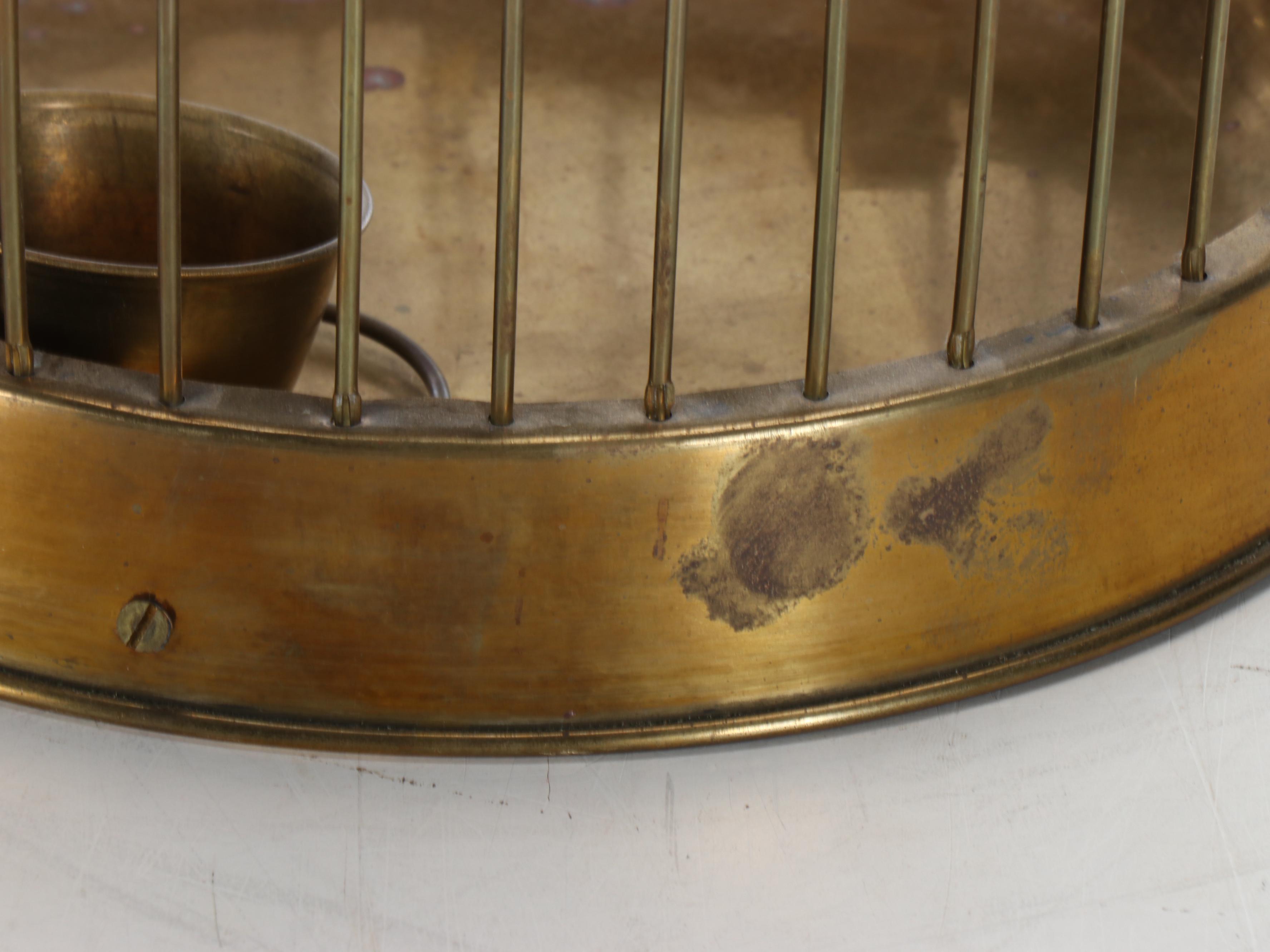 Edwardian Style Brass Bird Cage, 20th Century