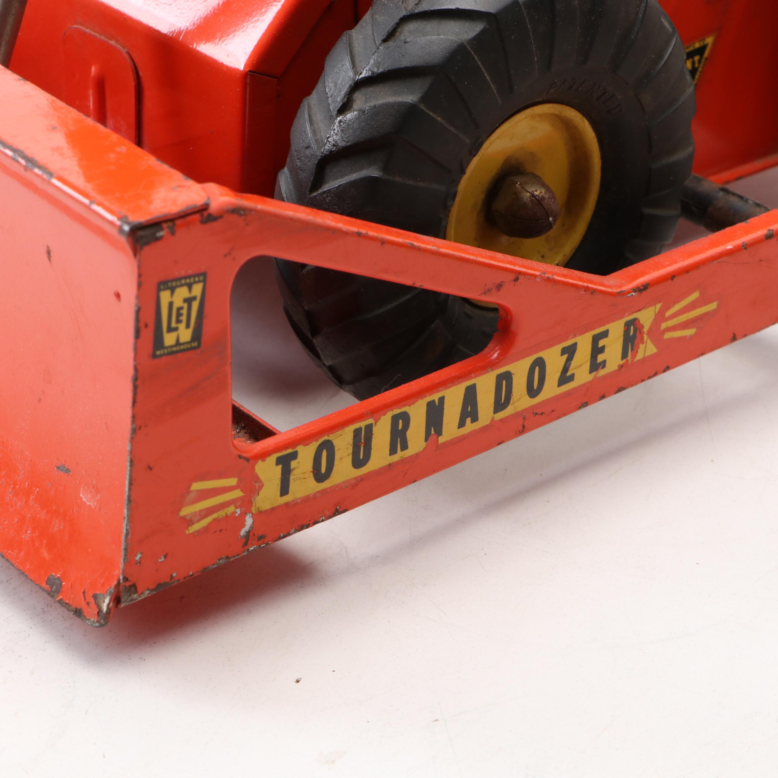 Ny-Lint Tournadozer and Structo Bulldozer Pressed Steel Toys, Mid-20th C.