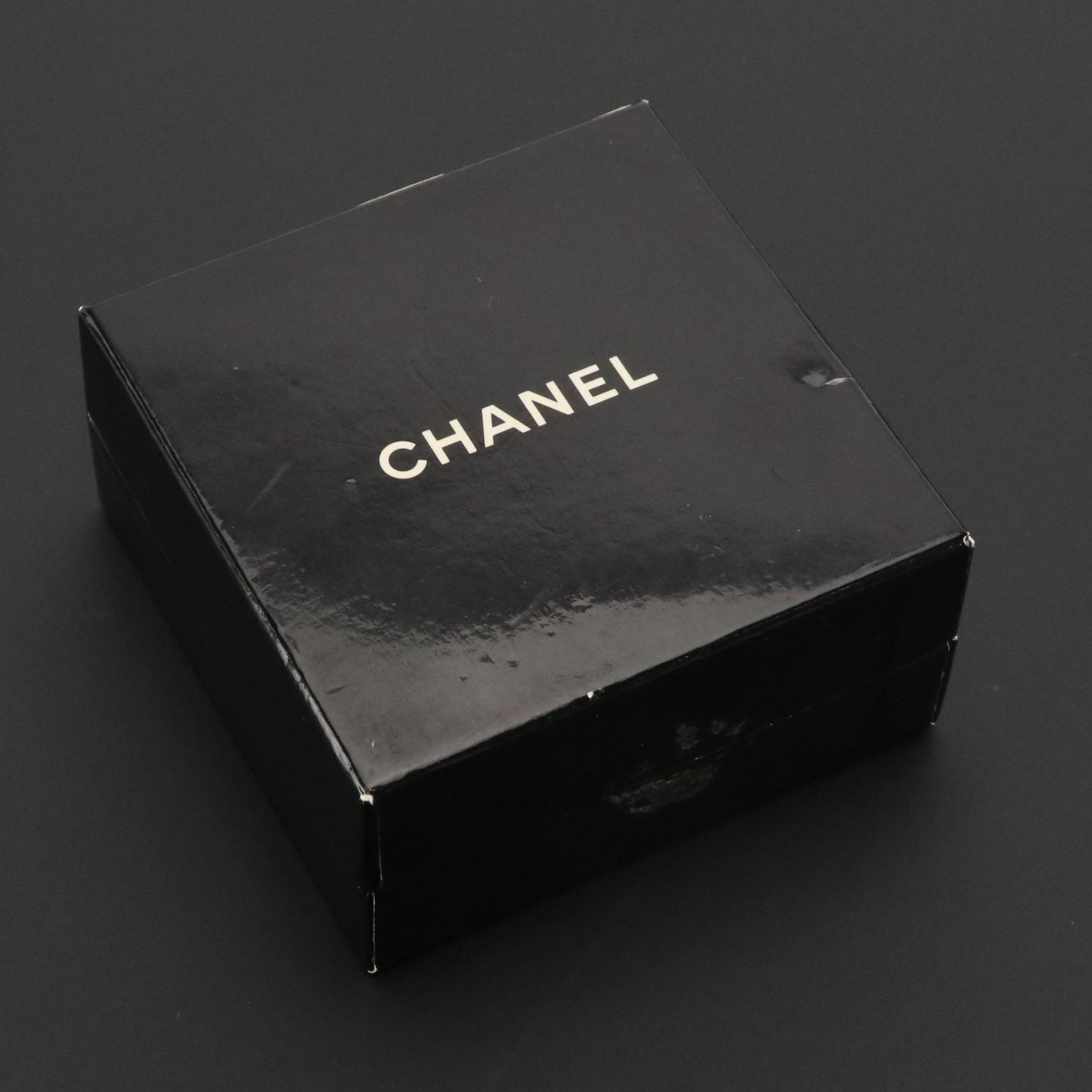 Chanel Faux Pearl Drop Earrings with Box