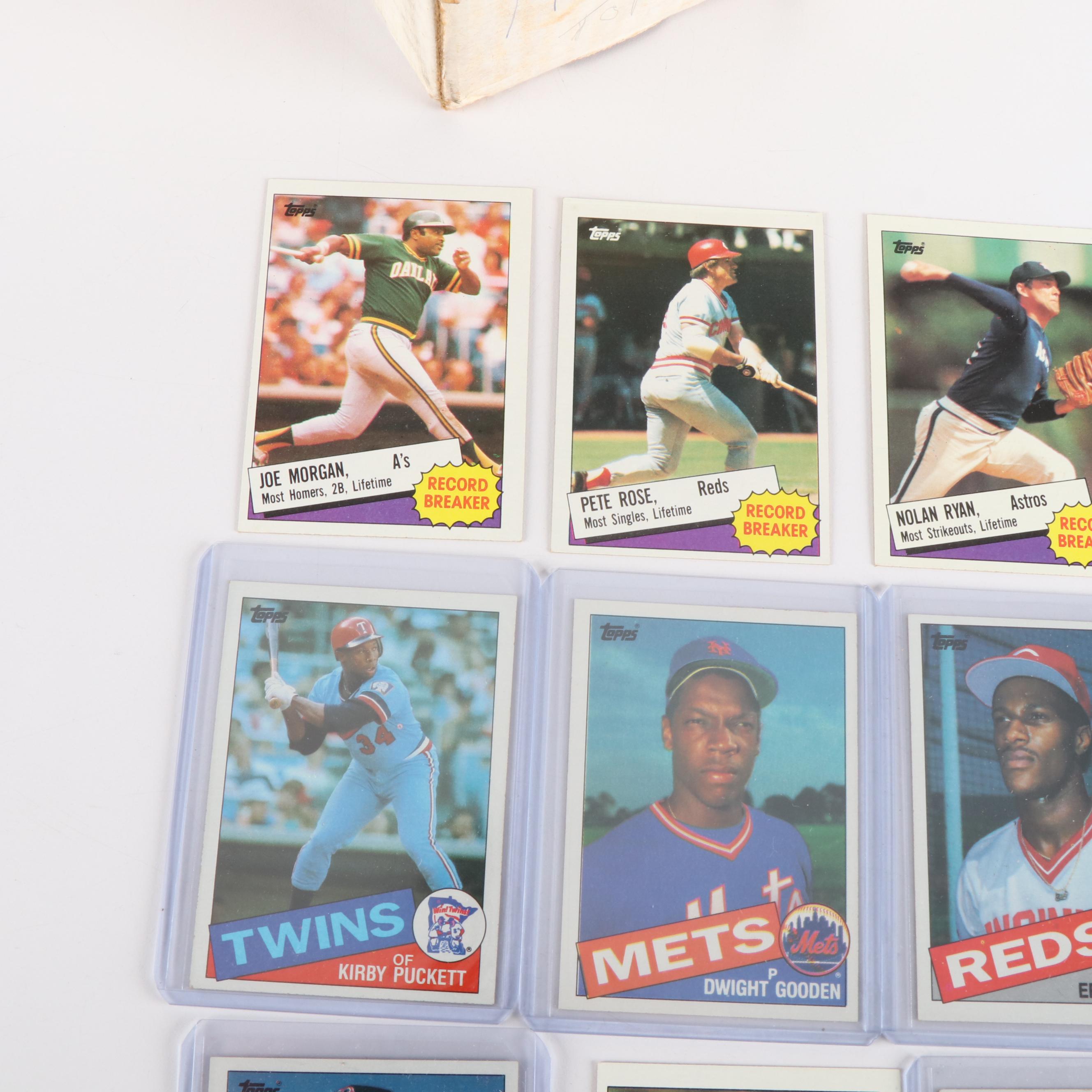 Four Topps Baseball Card Sets, 1983 to 1986