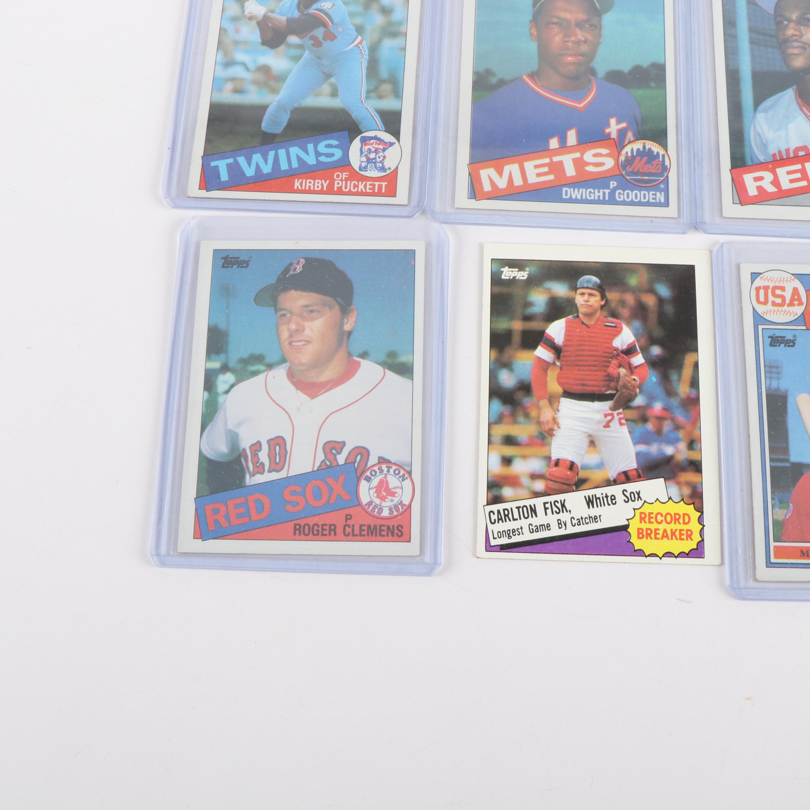 Four Topps Baseball Card Sets, 1983 to 1986