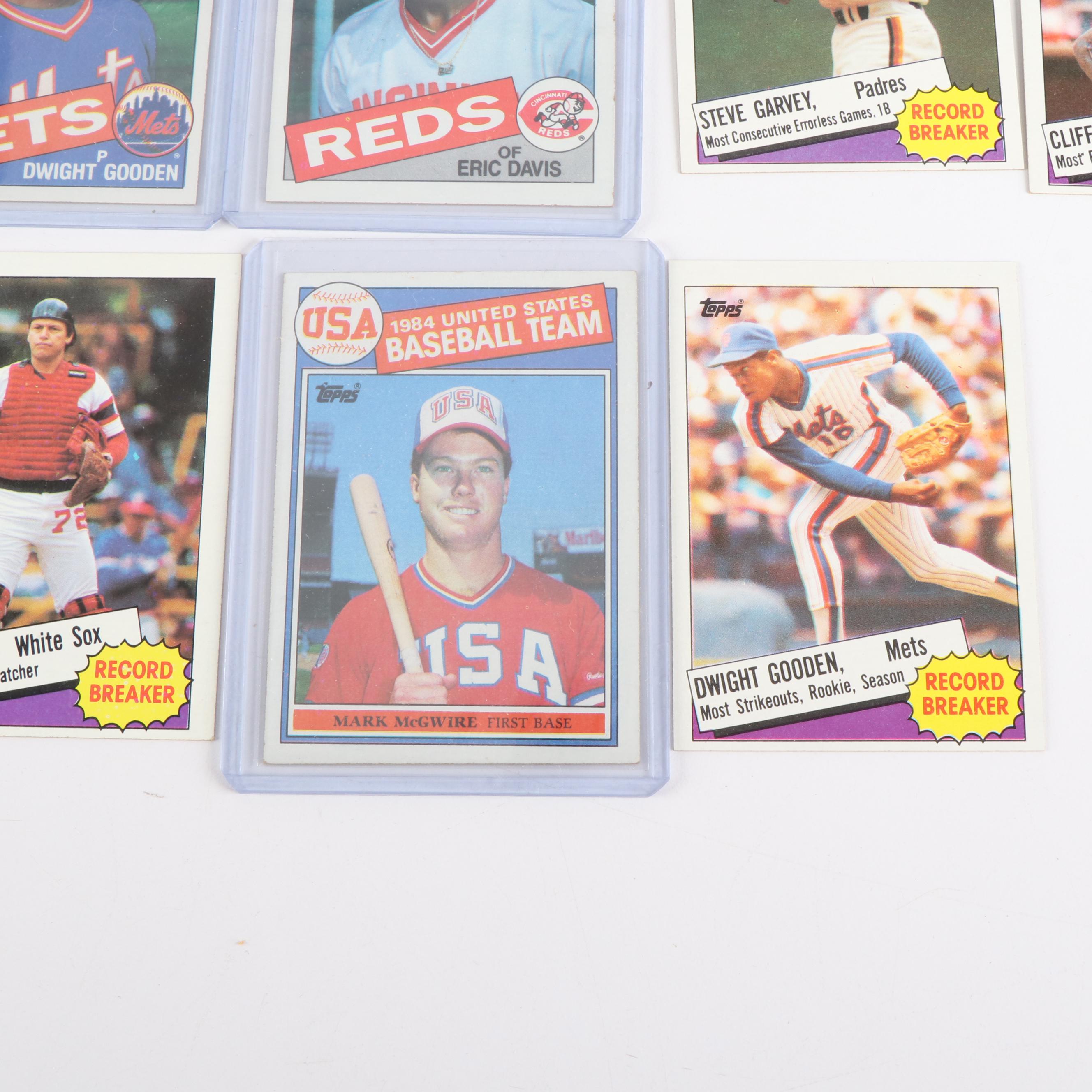 Four Topps Baseball Card Sets, 1983 to 1986