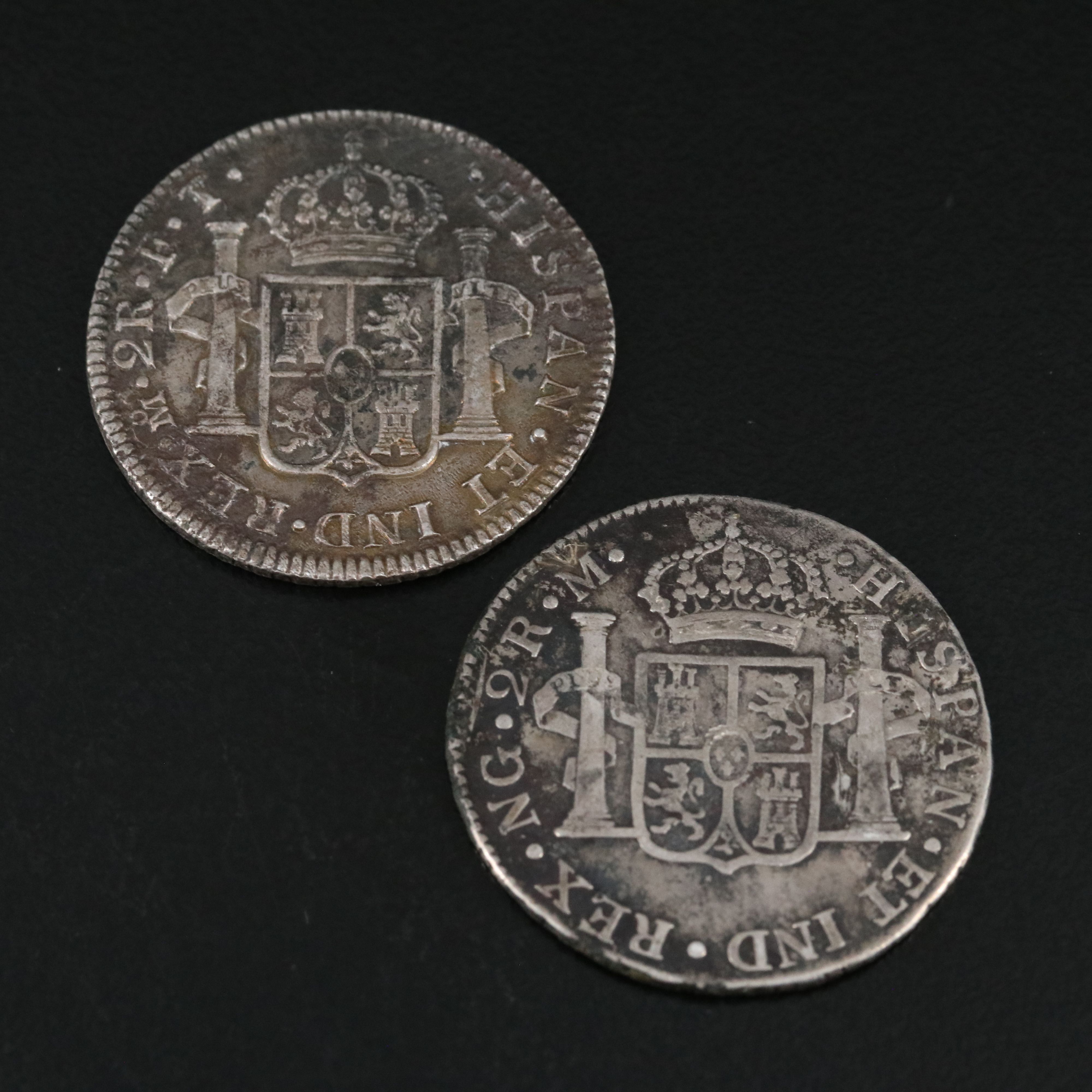 Collection of Six Spanish Colonial Minor Silver Coins