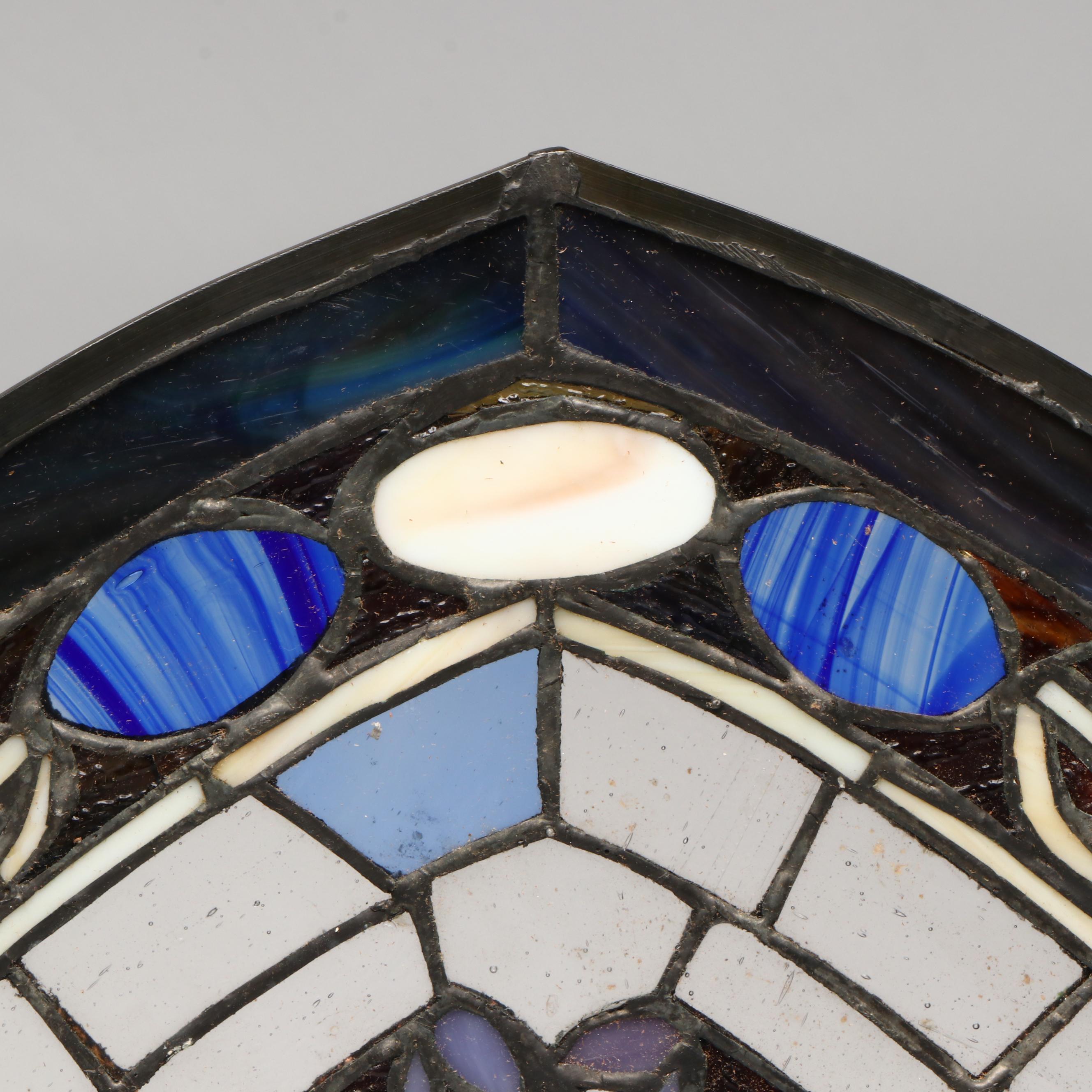 Gothic Arch Stained Glass Window Panel