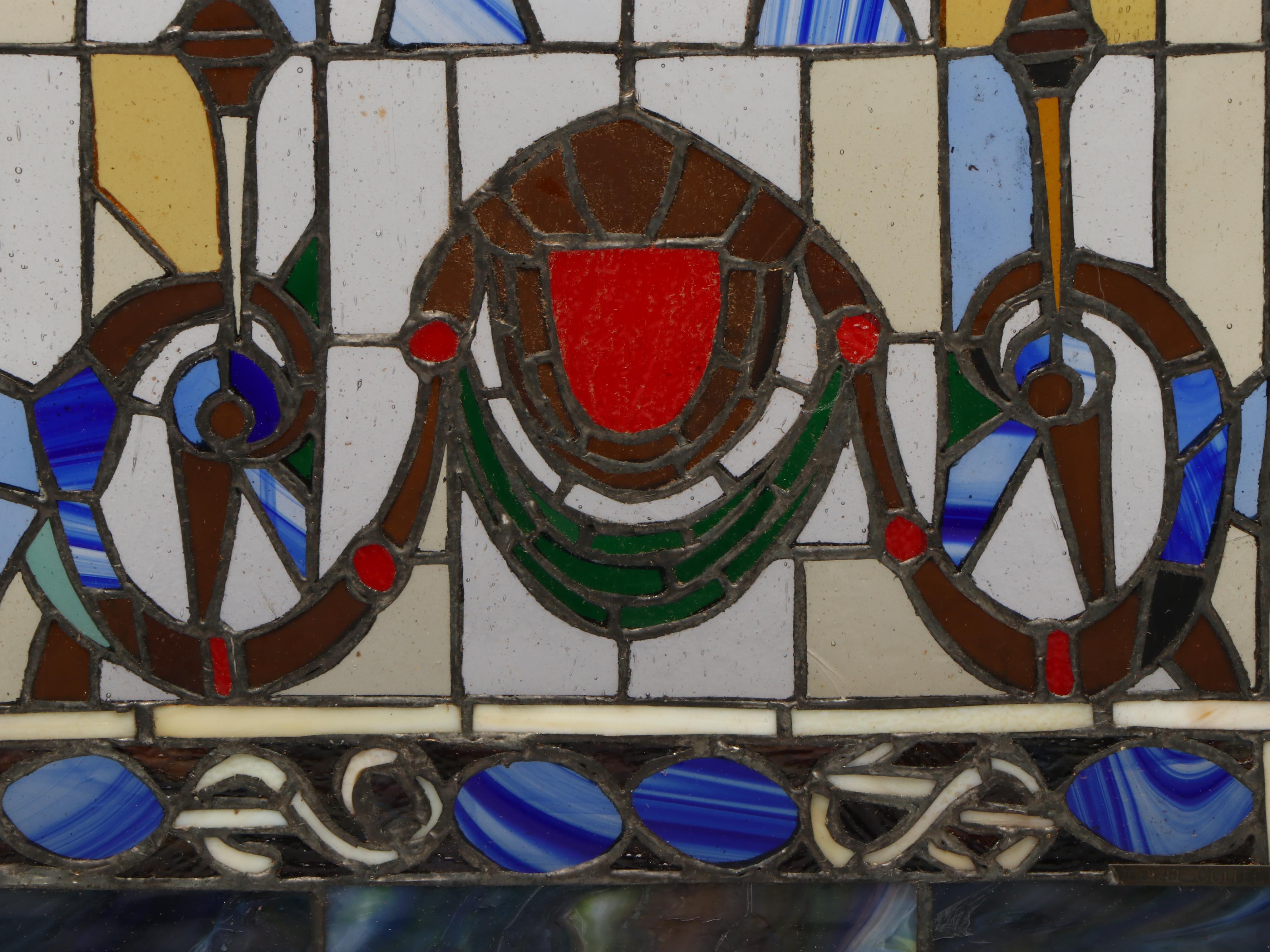 Gothic Arch Stained Glass Window Panel