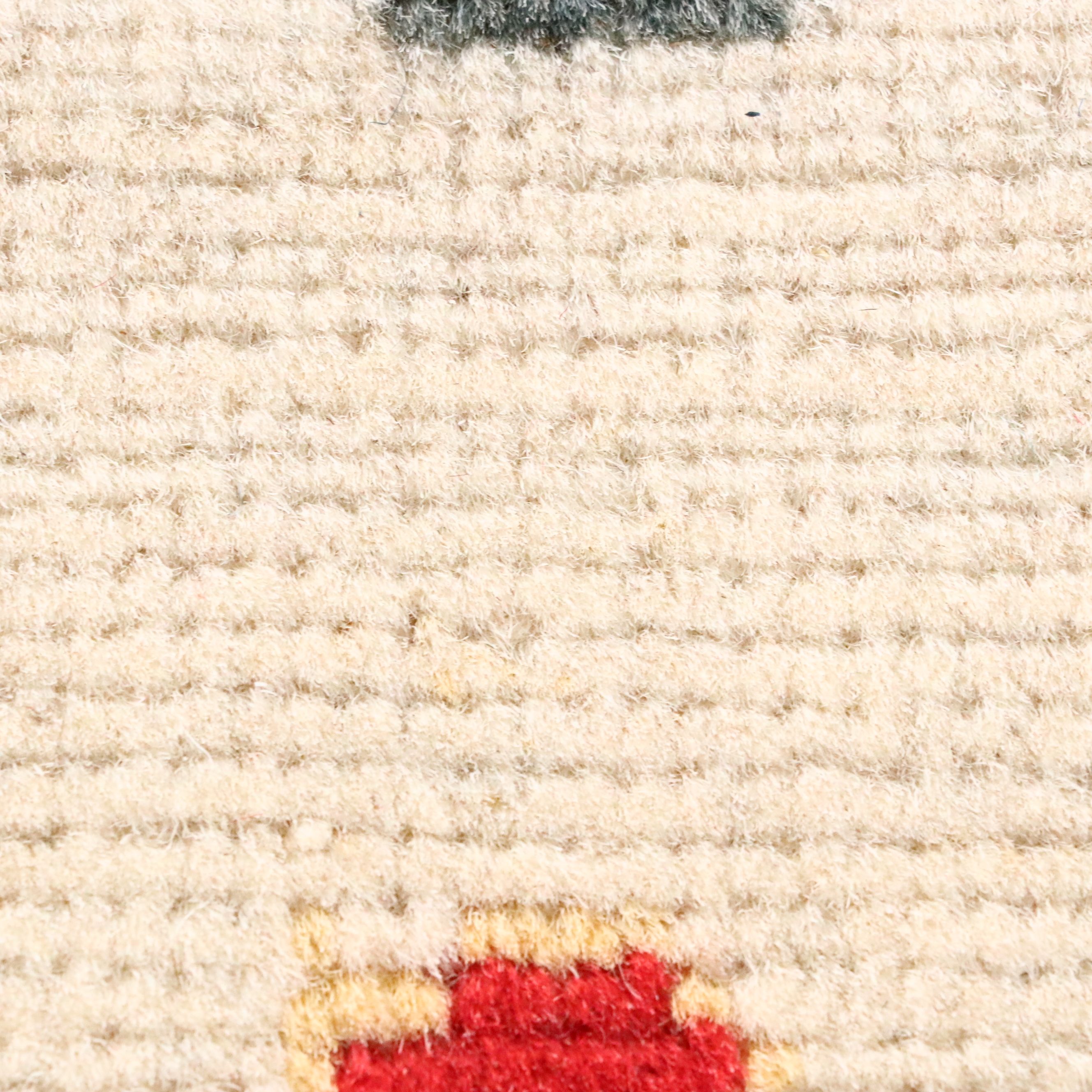 2'8 x 4'1 Hand-Knotted Afghan Pictorial War Rug