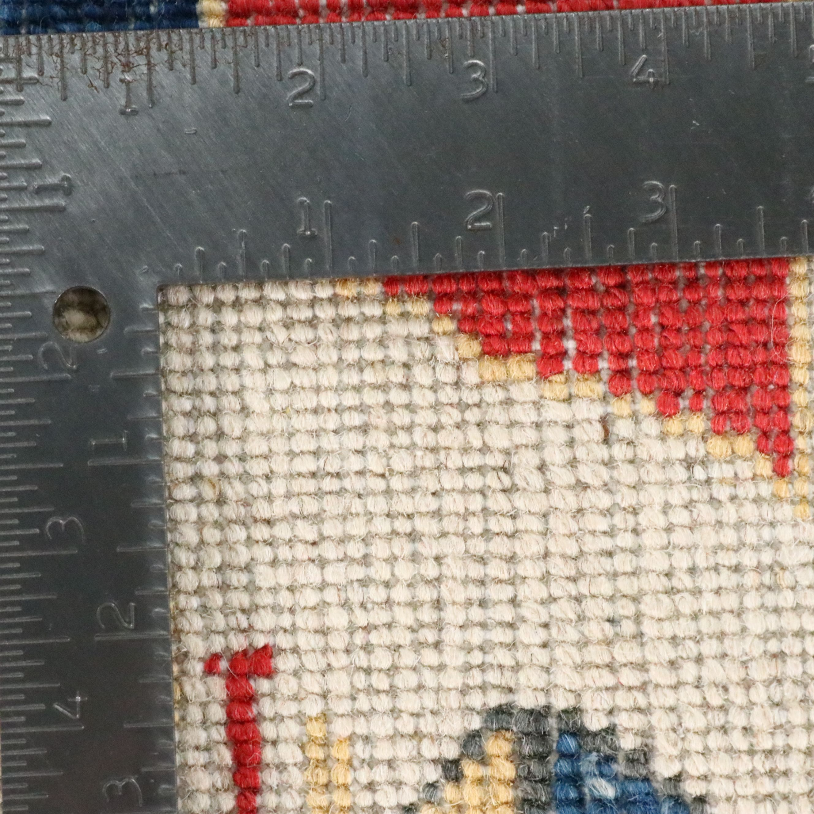 2'8 x 4'1 Hand-Knotted Afghan Pictorial War Rug