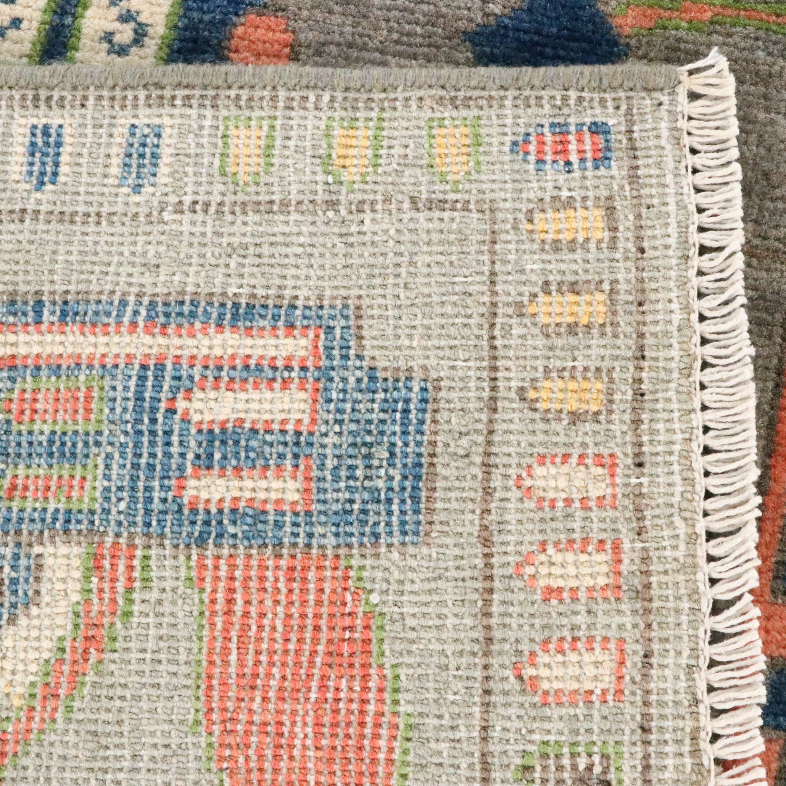 2'8 x 4'8 Hand-Knotted Pakistani Pictorial War Rug