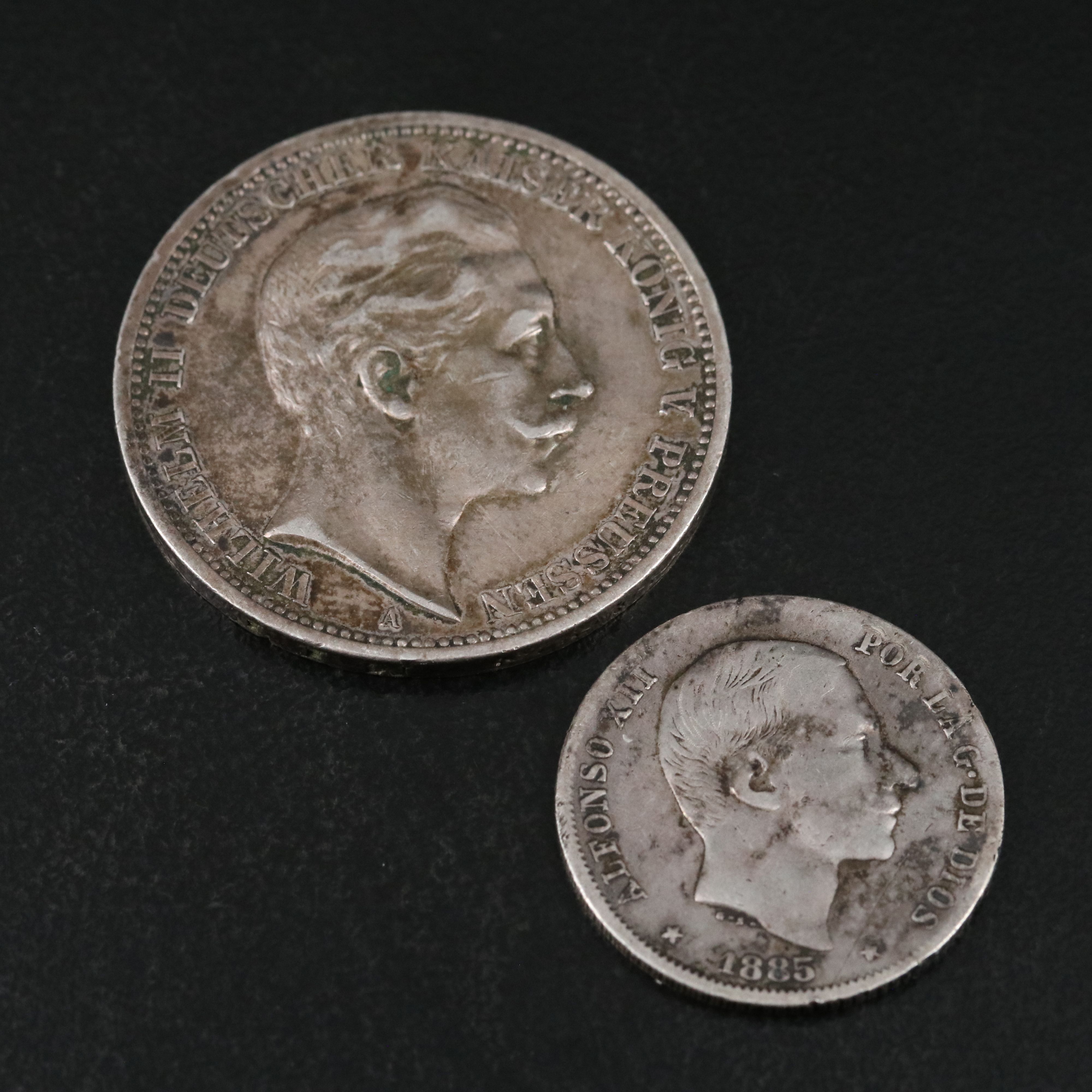 Six Different European Silver Coins