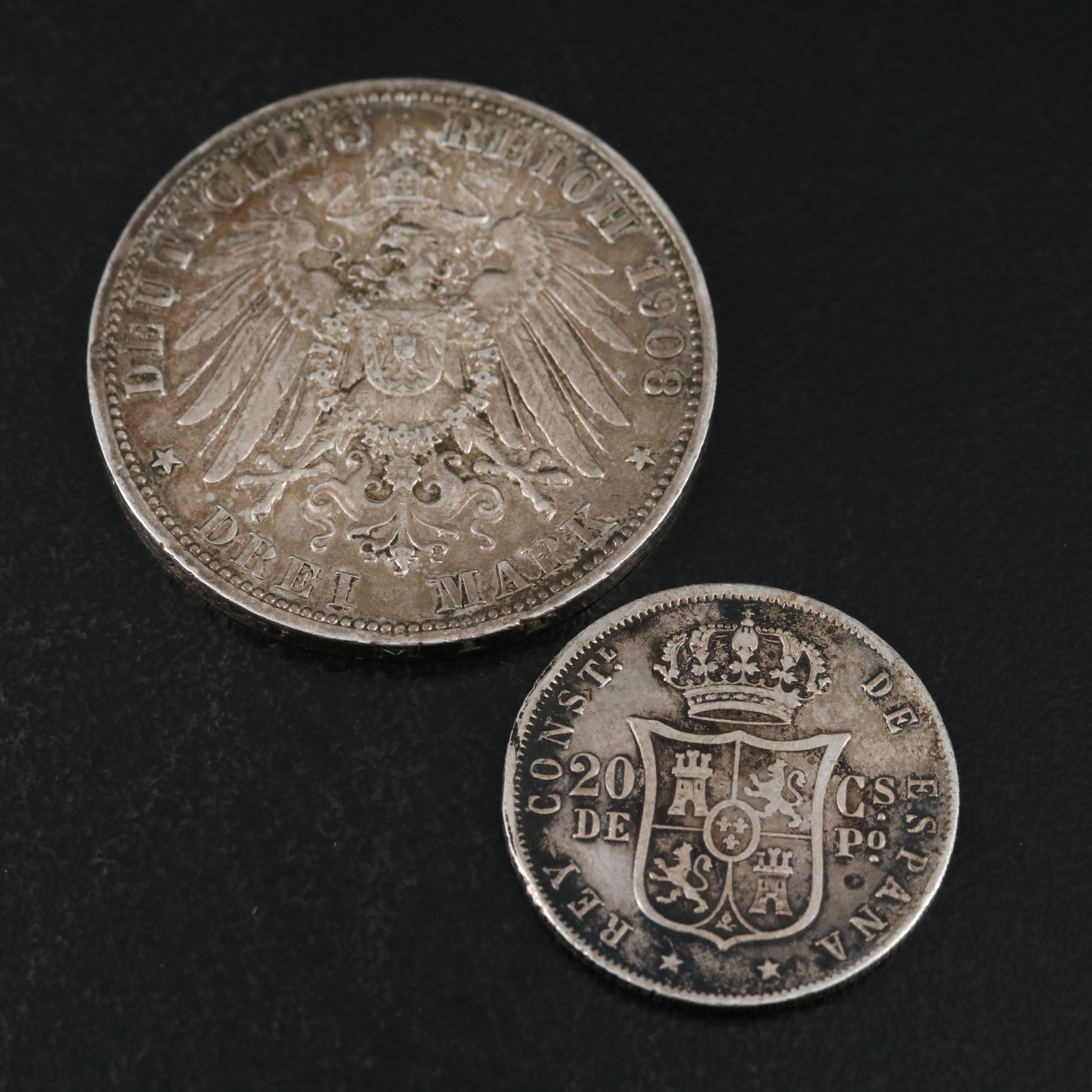 Six Different European Silver Coins