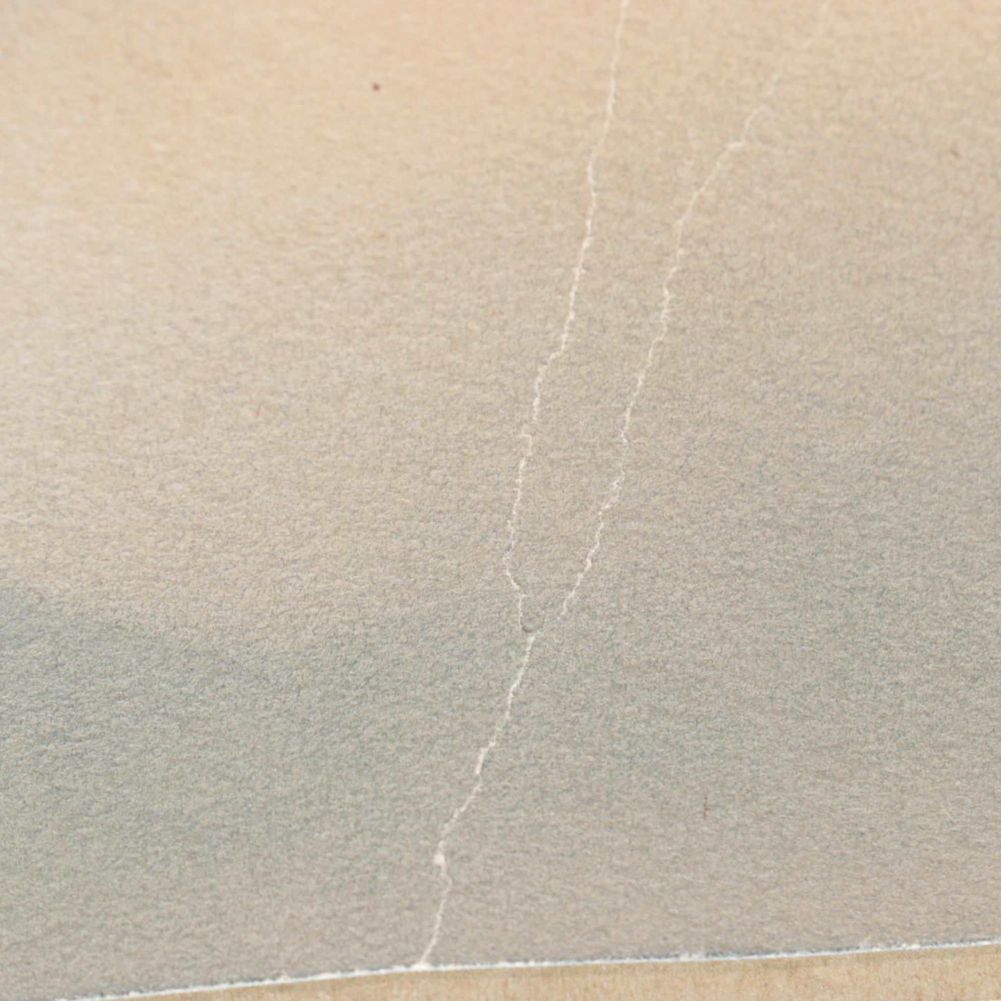 Japanese Watercolor Painting of Traveler Overlooking Moonlit Mountain Range