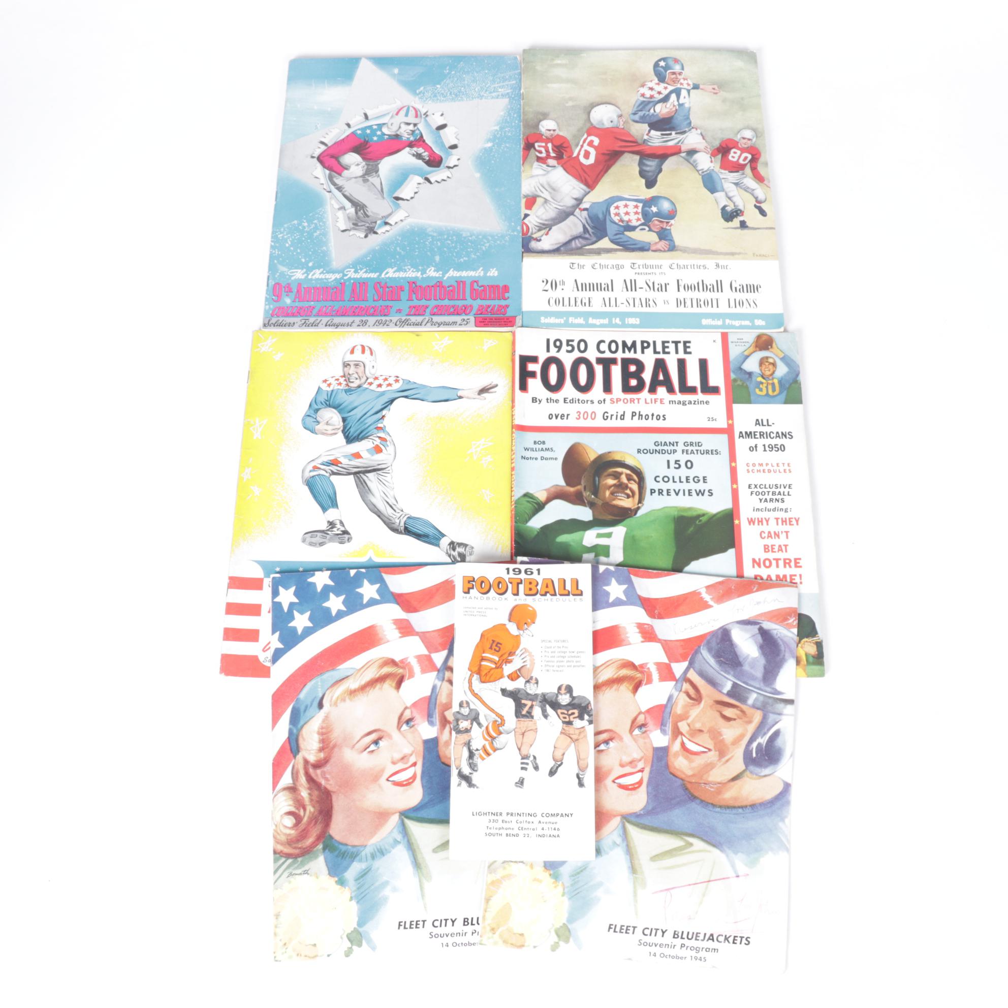 Football Magazine Collection Includes "Complete Football" and Others, 1940s-60s