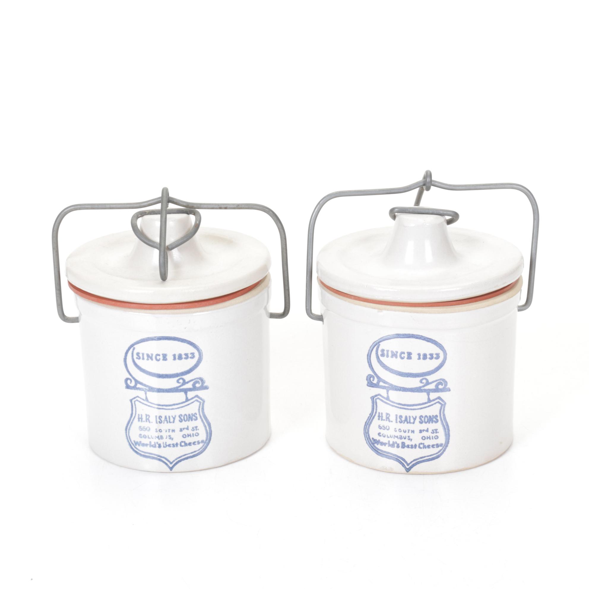 Henry McKenna Jug with Williamsburg Pitcher and Other Stoneware Crocks