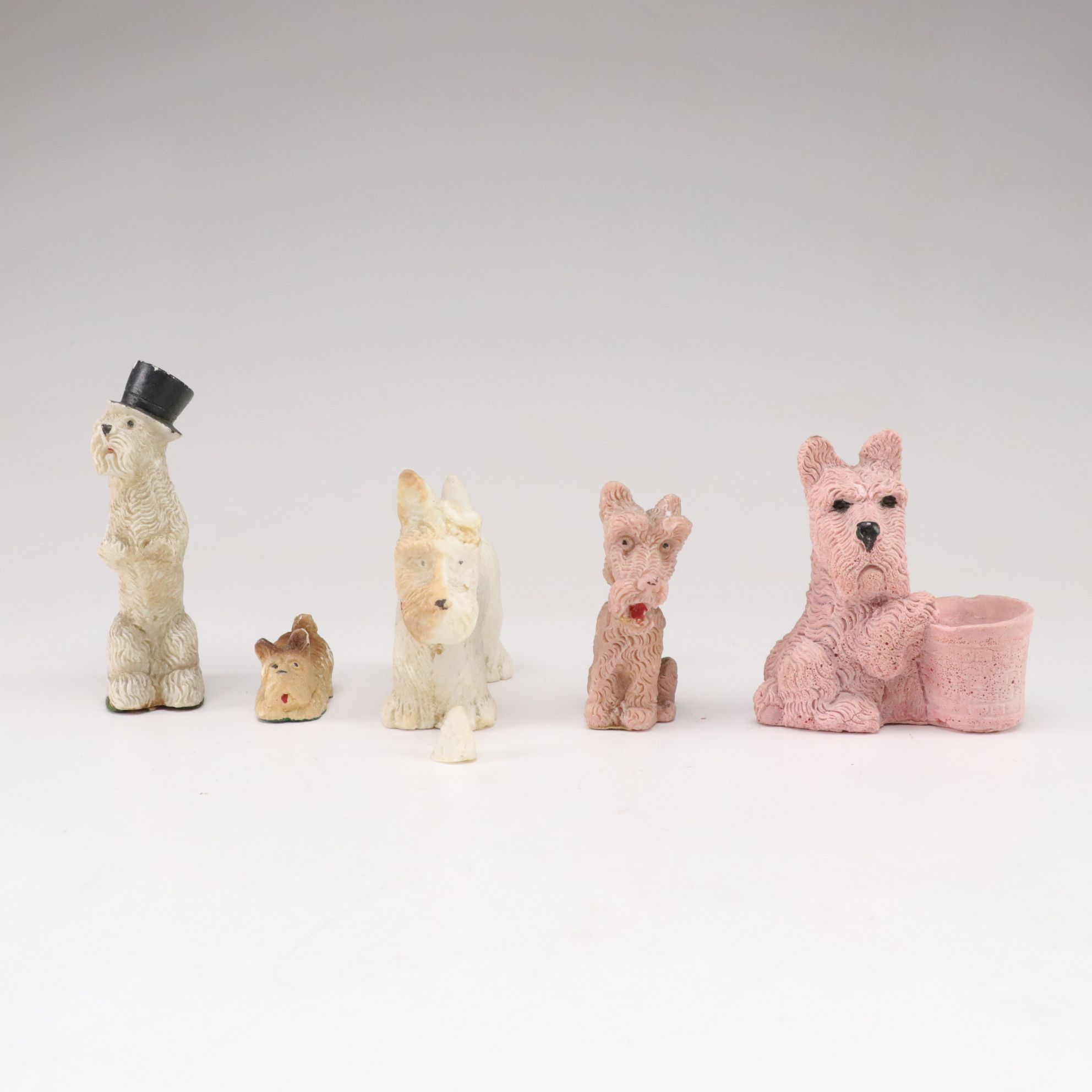 Ceramic & Carved Stone Westie and Terrier Figurines