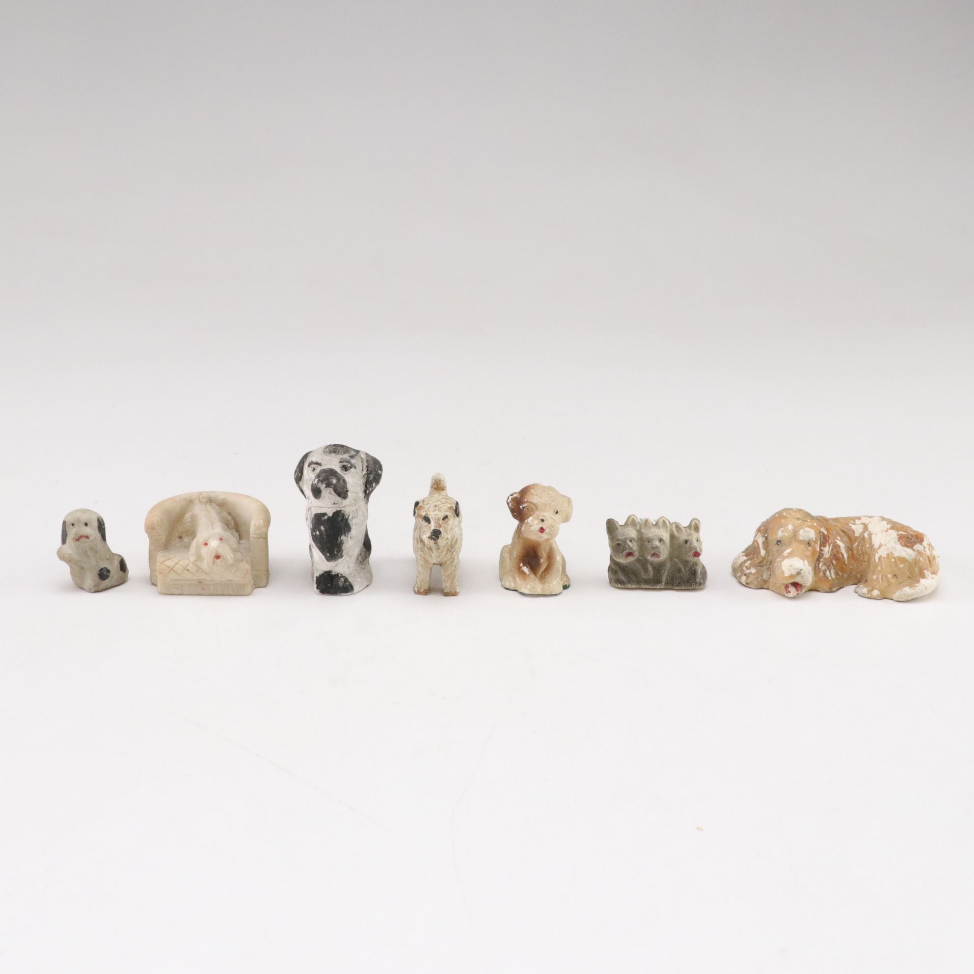Ceramic & Carved Stone Westie and Terrier Figurines