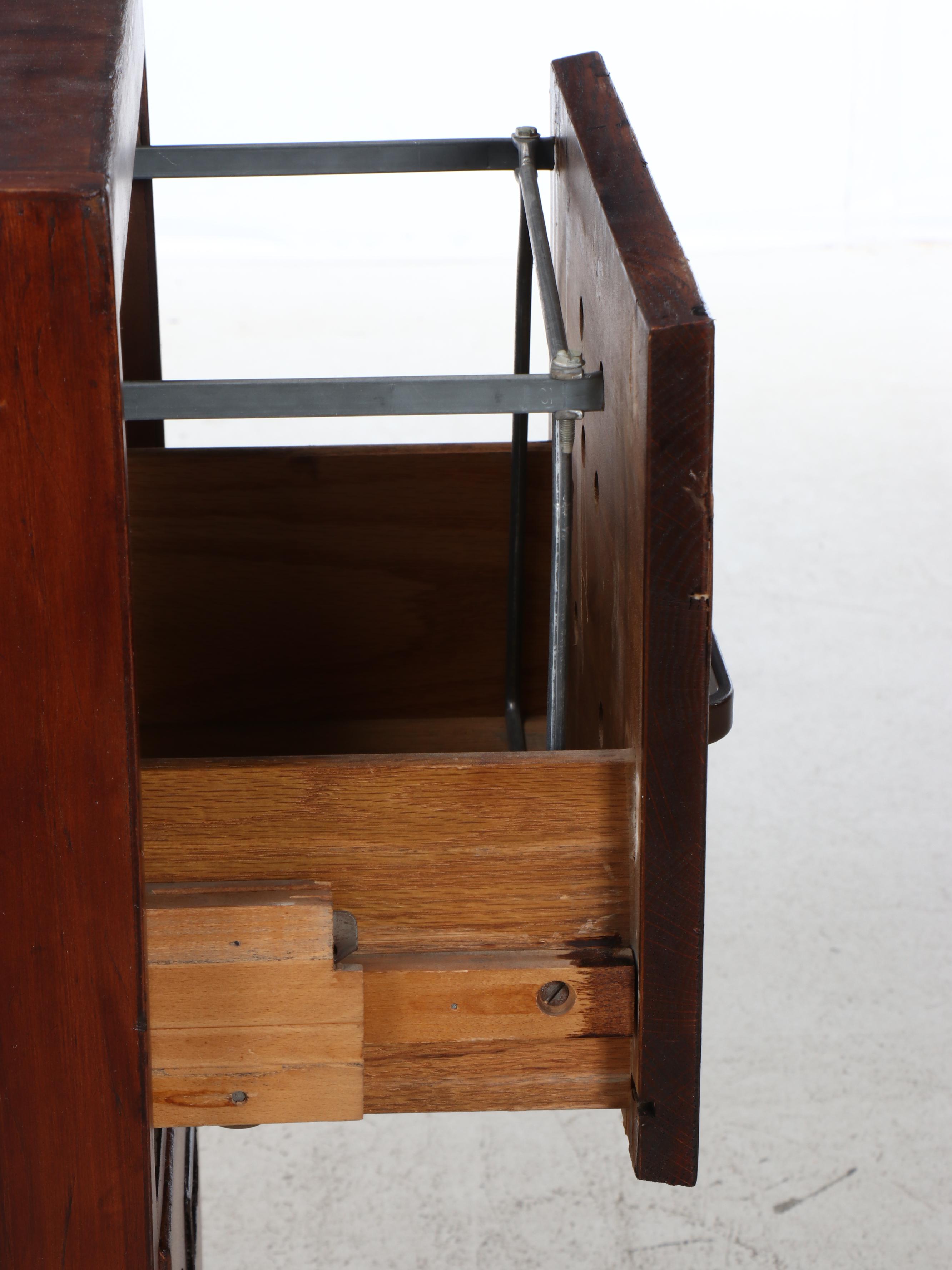 Globe-Wernicke Co. Walnut Finish Two-Drawer Letter Size Filling Cabinet