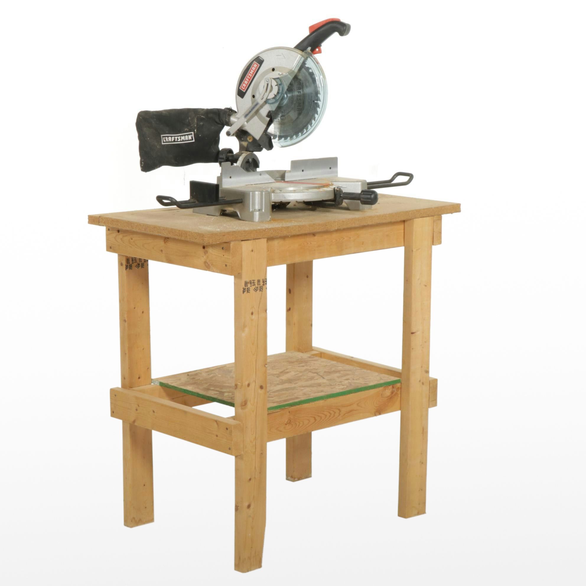 Craftsman Compound Miter Saw on Wood Work Table