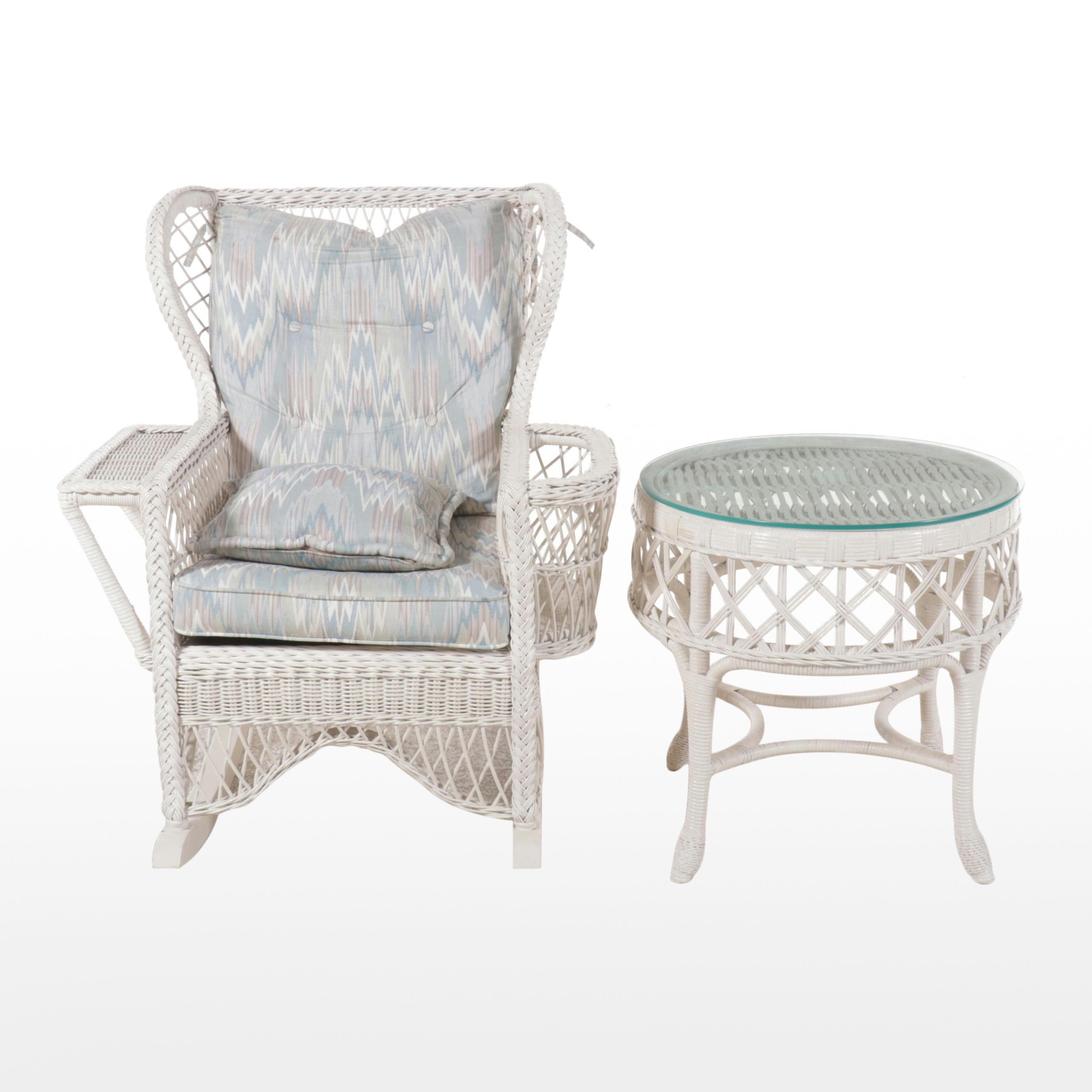 Wingback Rocking Chair & Table from "The Smithsonian Collection" by Henry Link