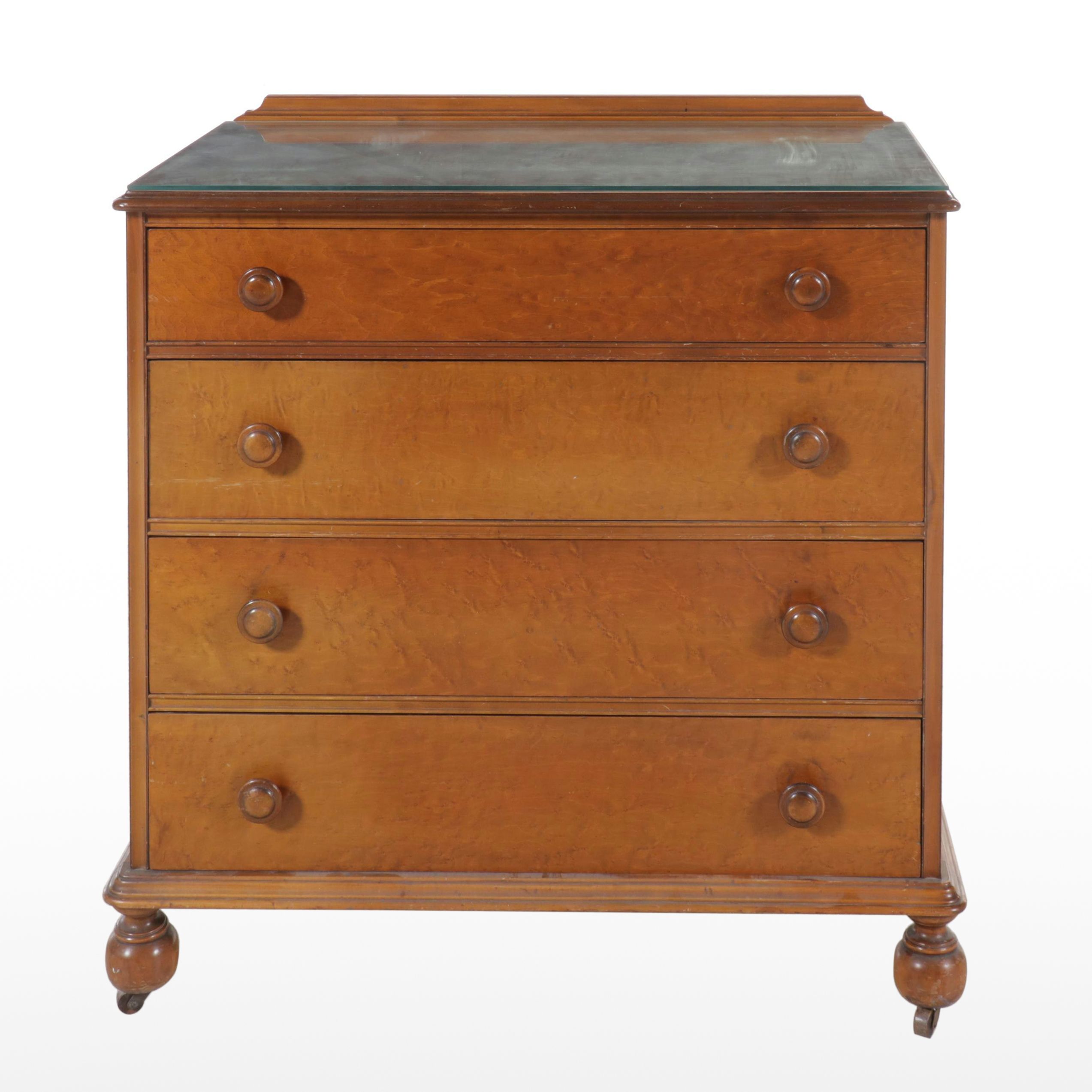 Robert Mitchell Furniture Co. Birdseye Maple Chest of Drawers