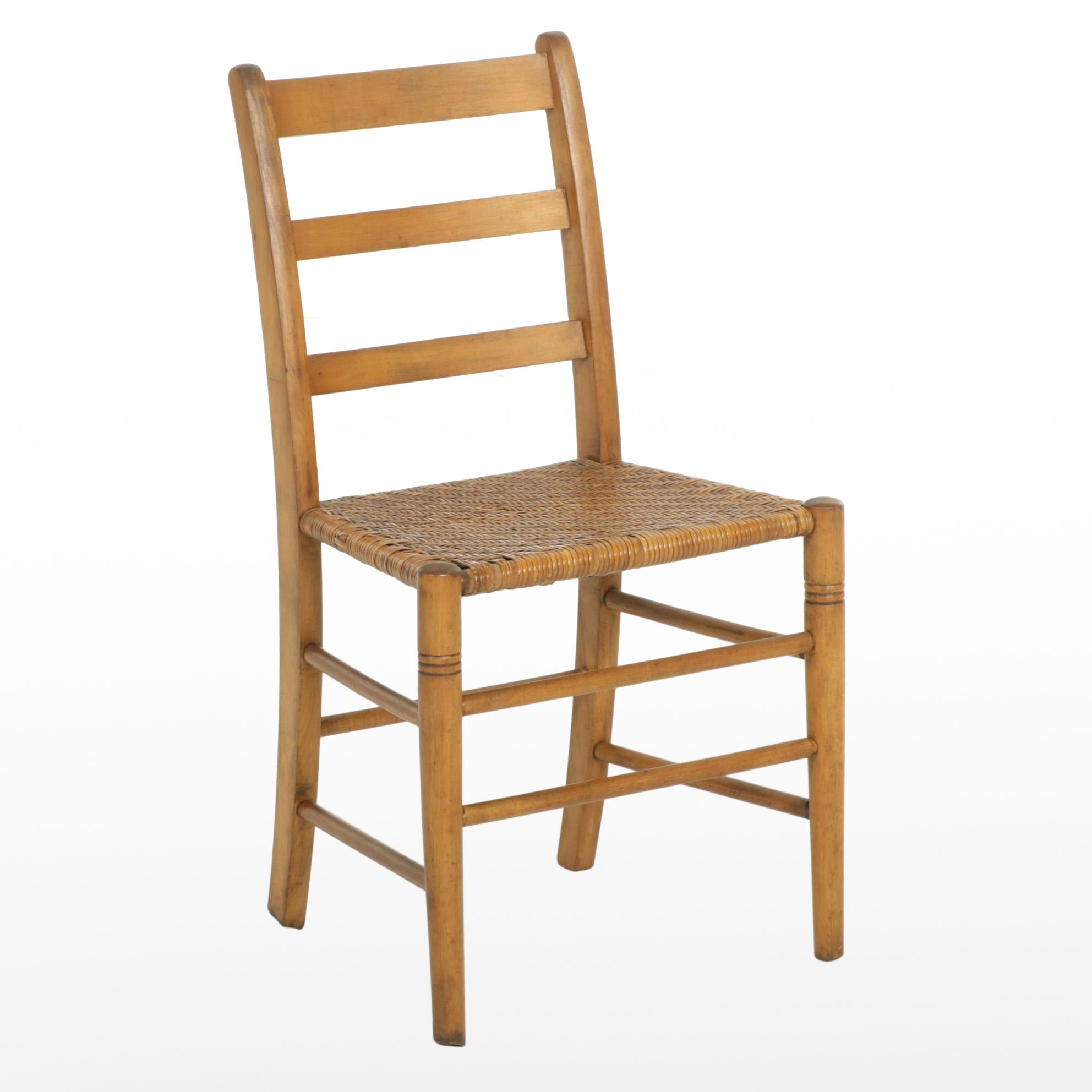 Delaware Chair Ladder Back Side Chair with Woven Cane Seat
