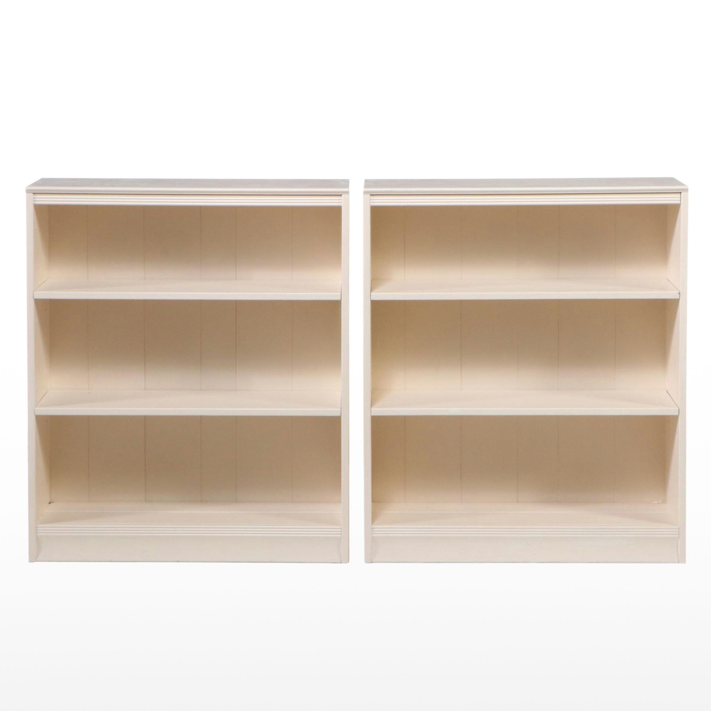 Pair of Painted Wood Short Bookcases
