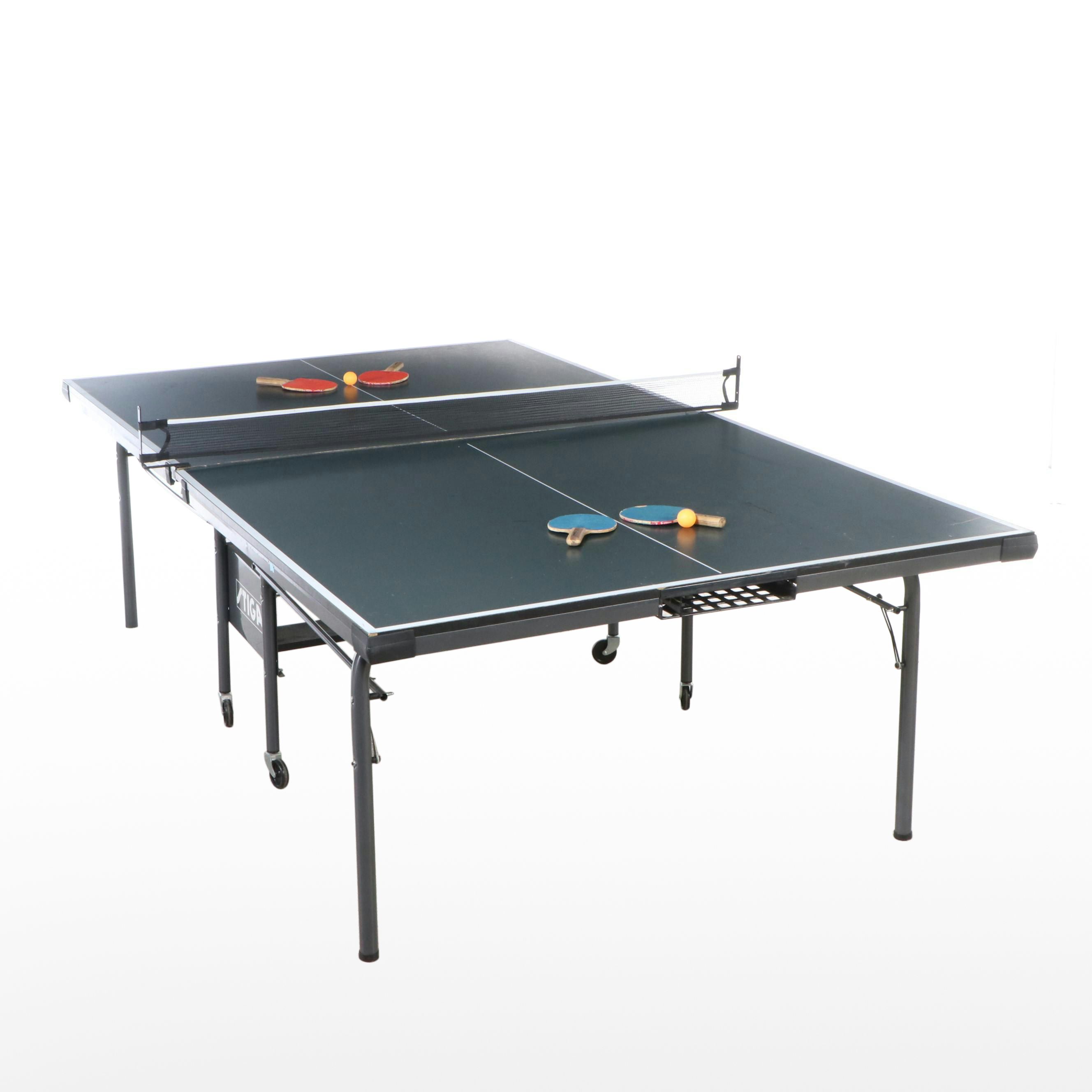 Stiga Folding Ping-Pong Table with Accessories