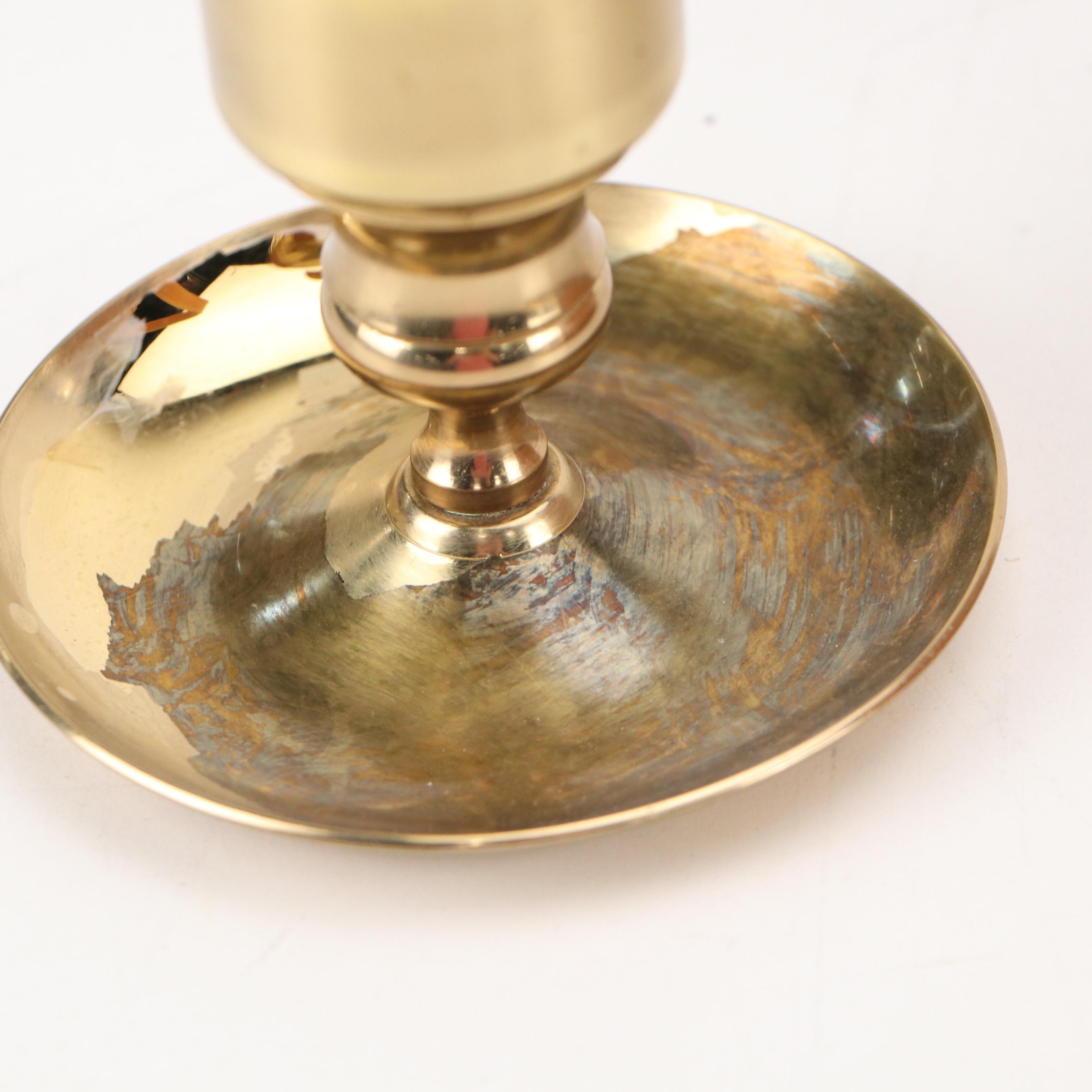 Baldwin and Other Brass Candle Holders, Brass Sconce, and More