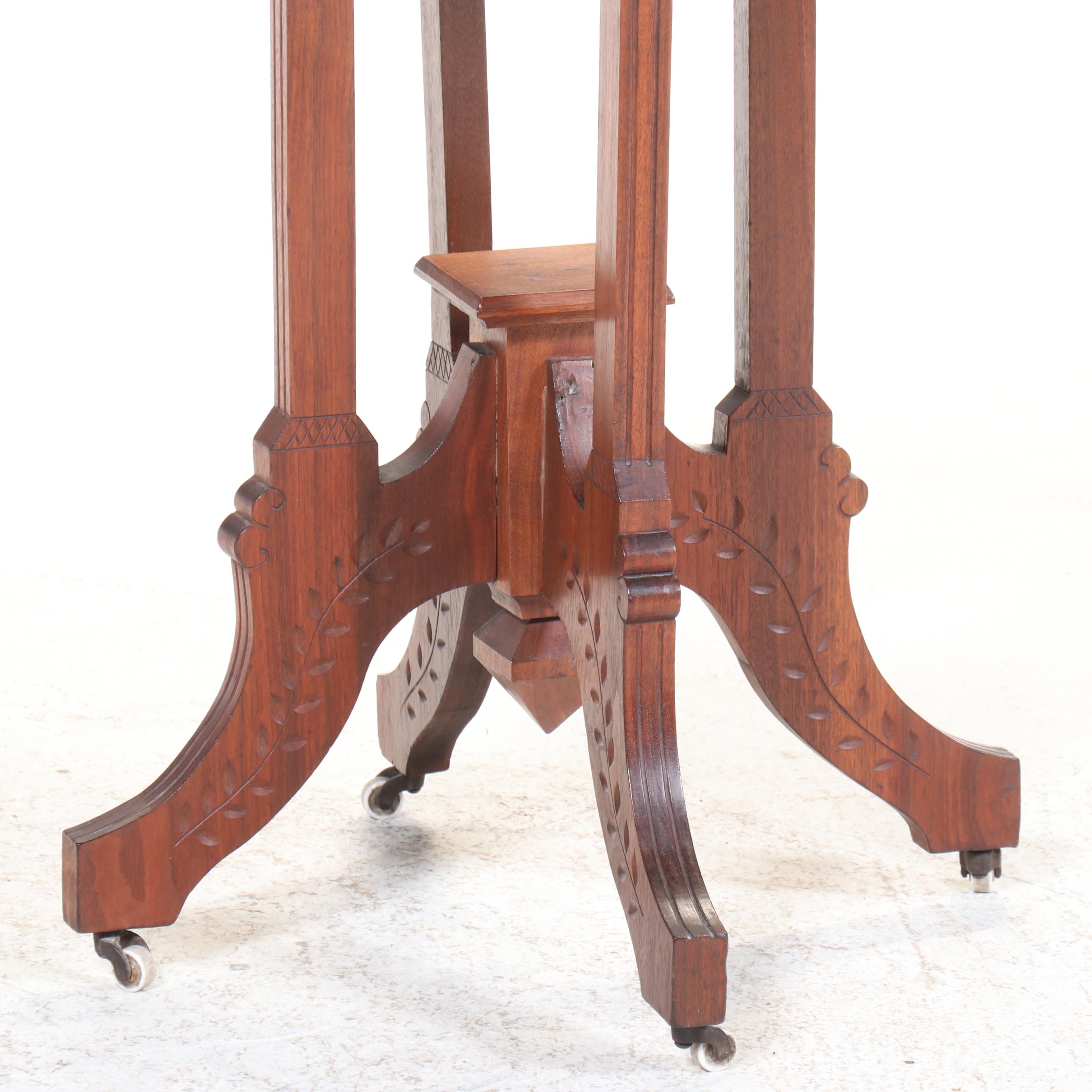 Victorian Eastlake Walnut Occasional Table, Late 19th Century
