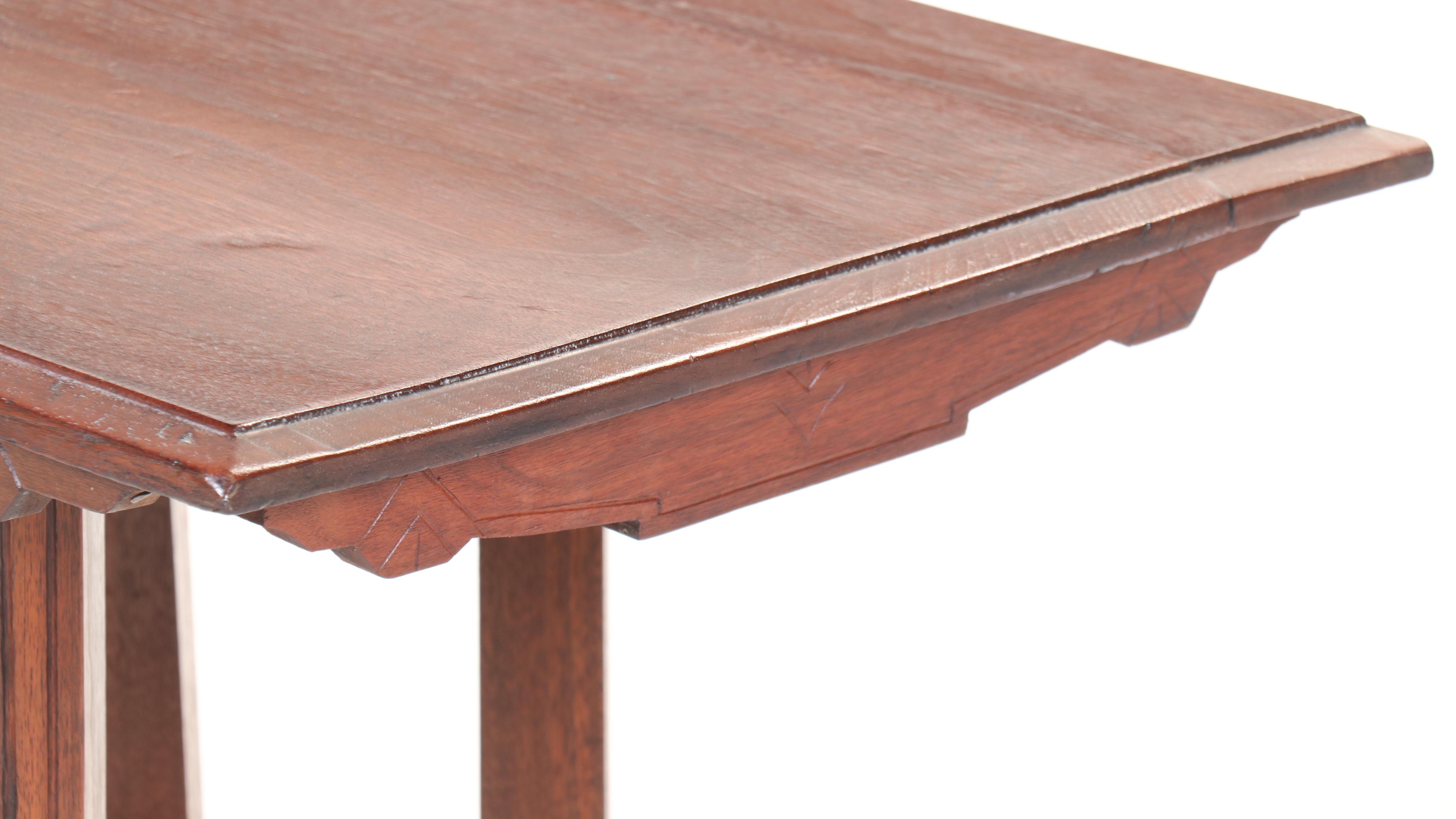 Victorian Eastlake Walnut Occasional Table, Late 19th Century