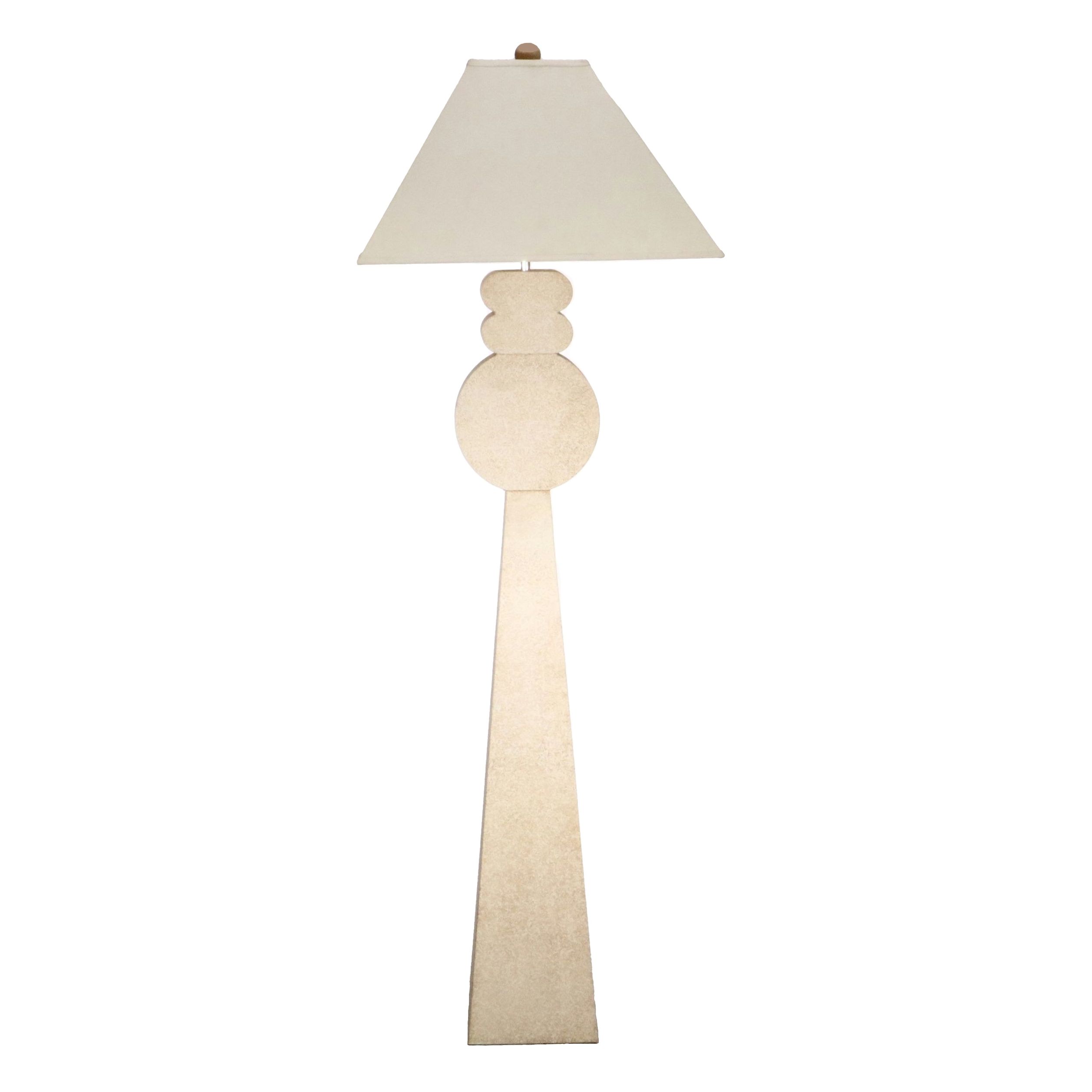 Frederick Ramond Postmodern Floor Lamp with Pyramid Cotton Lamp, 1987