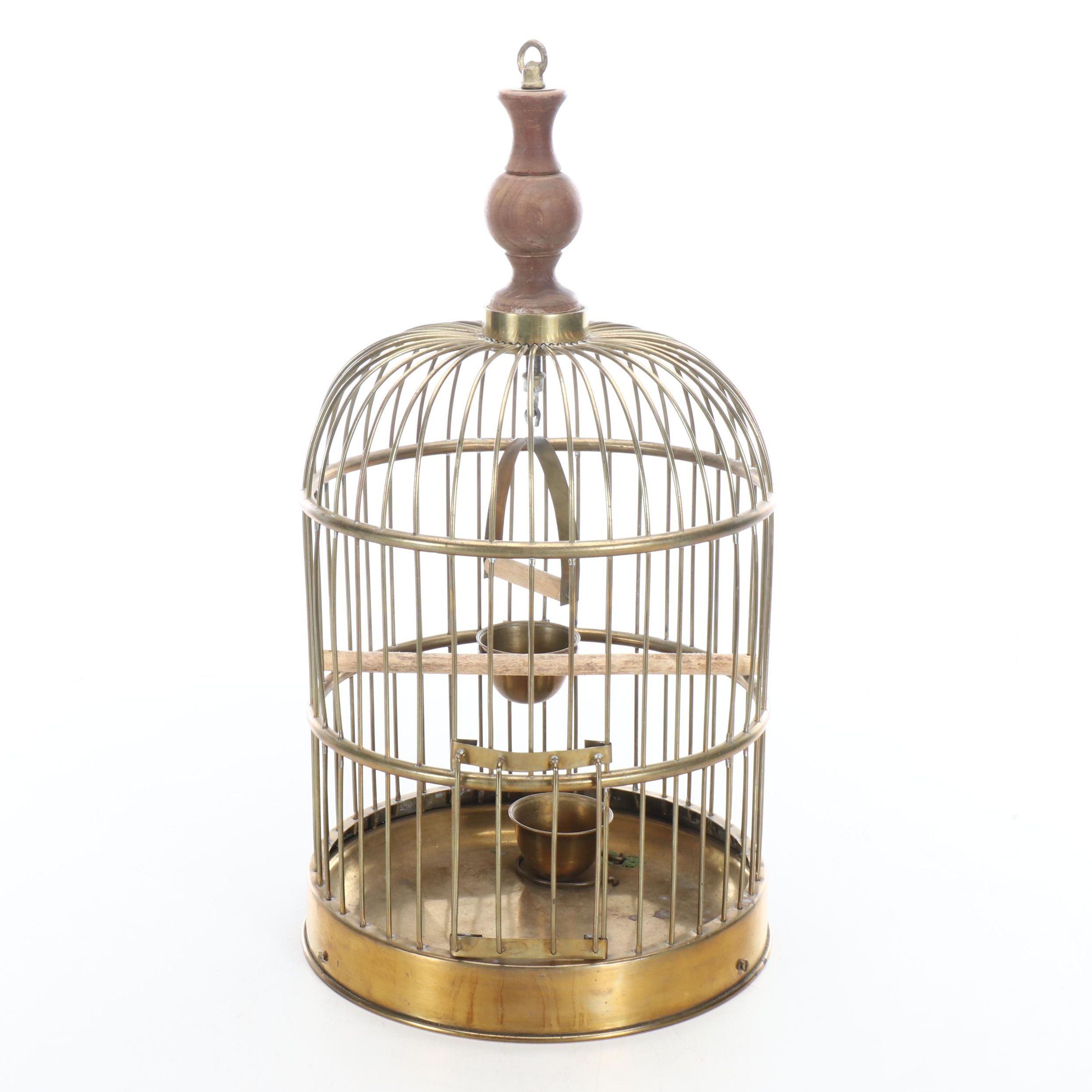 Edwardian Style Brass Bird Cage, 20th Century