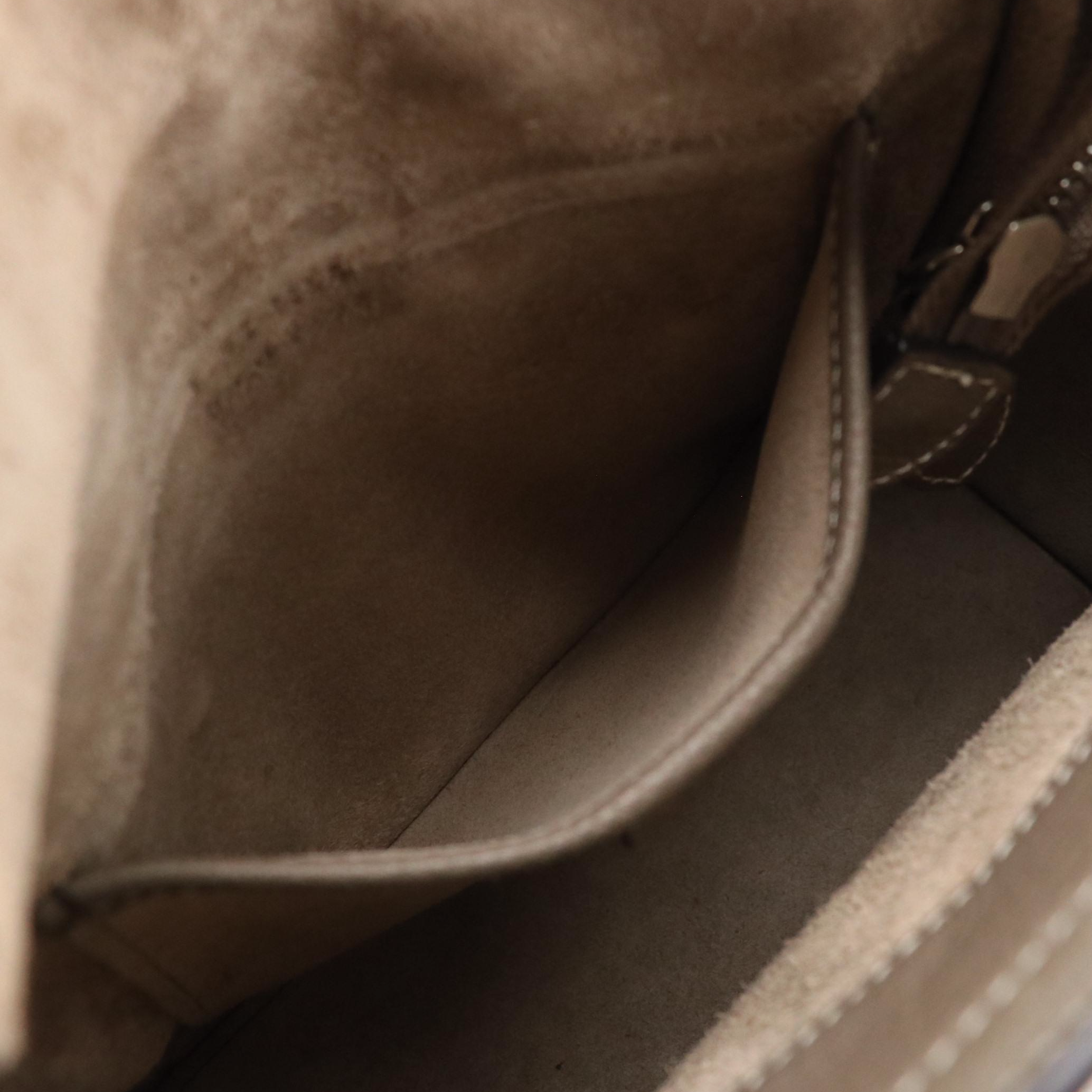 Celine Nano Luggage Two-Way Tote in Gray Grained Calfskin Leather