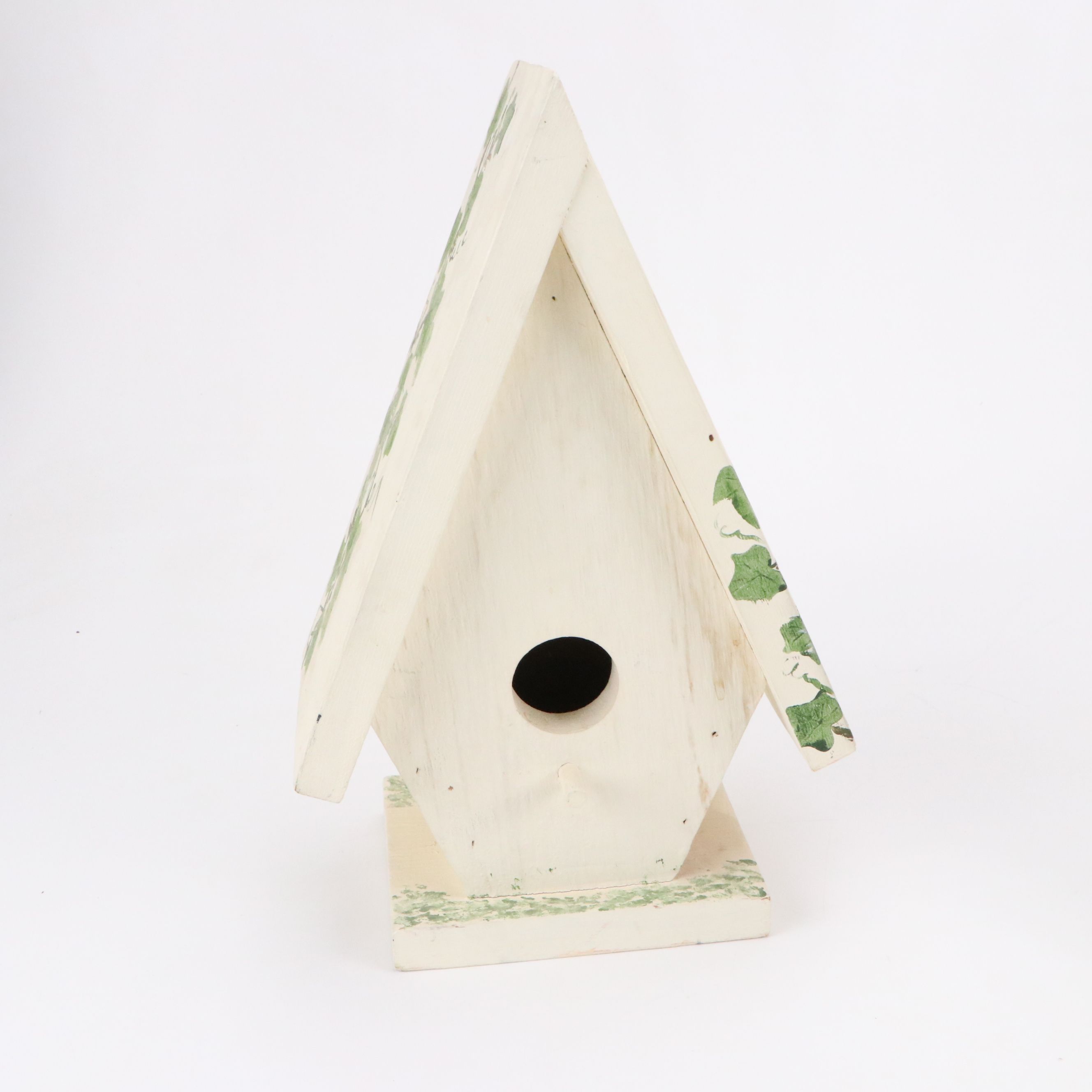 Paint-Decorated Wood Bird Houses and Decorative Accents