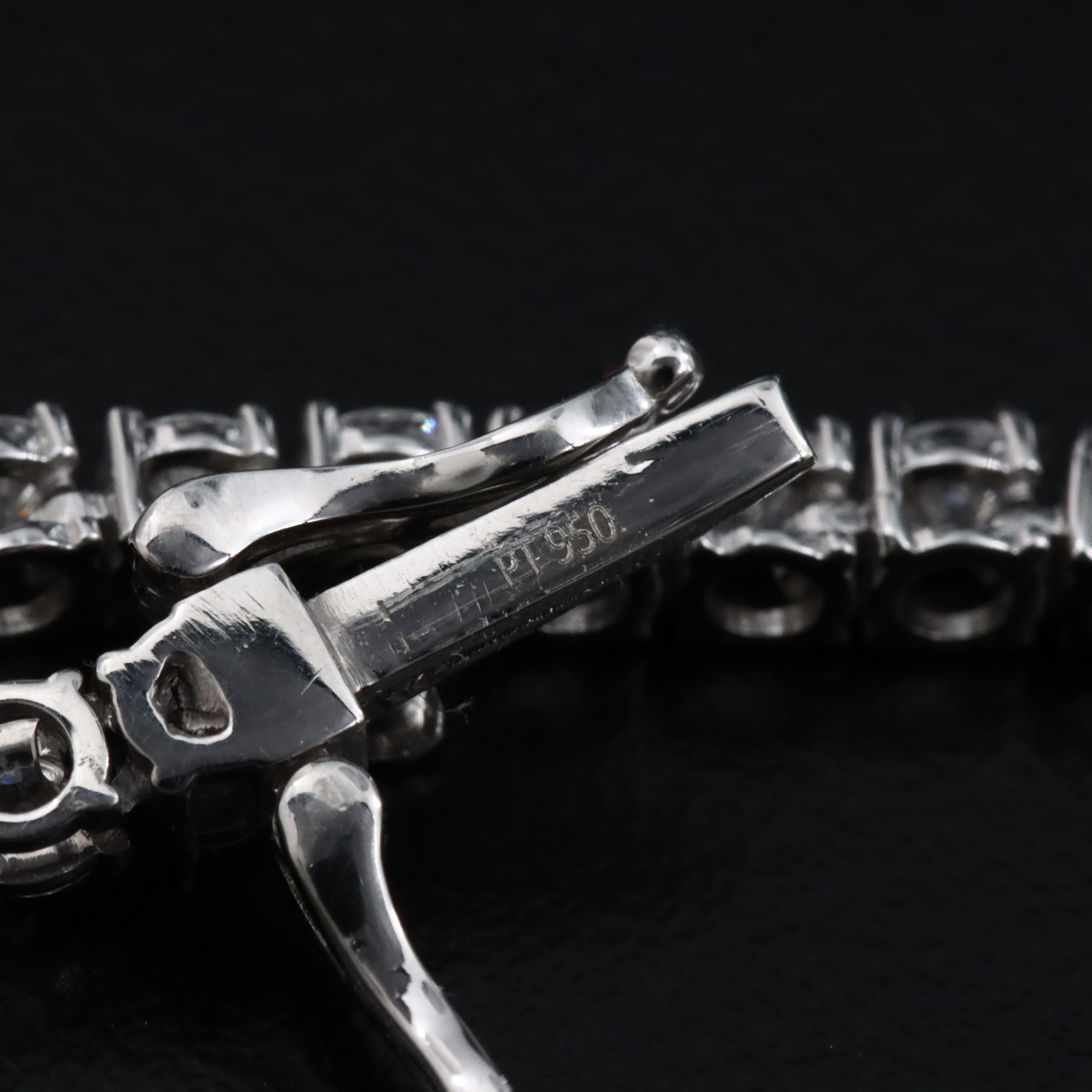 Platinum 13.08 CTW Lab Grown Diamond Riviera Necklace