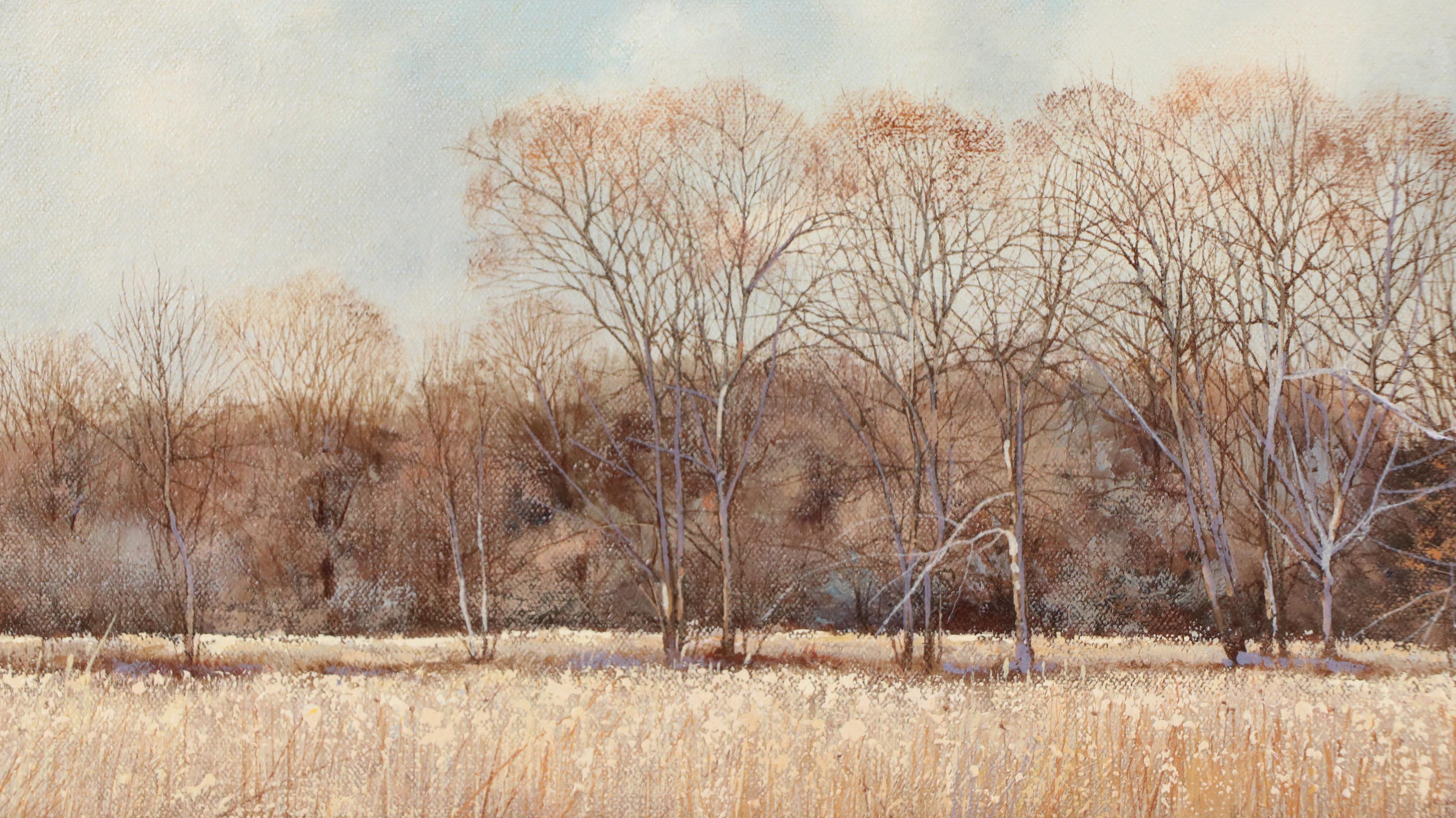Charles Pitcher Oil Landscape Painting "Golden Rod," 1973