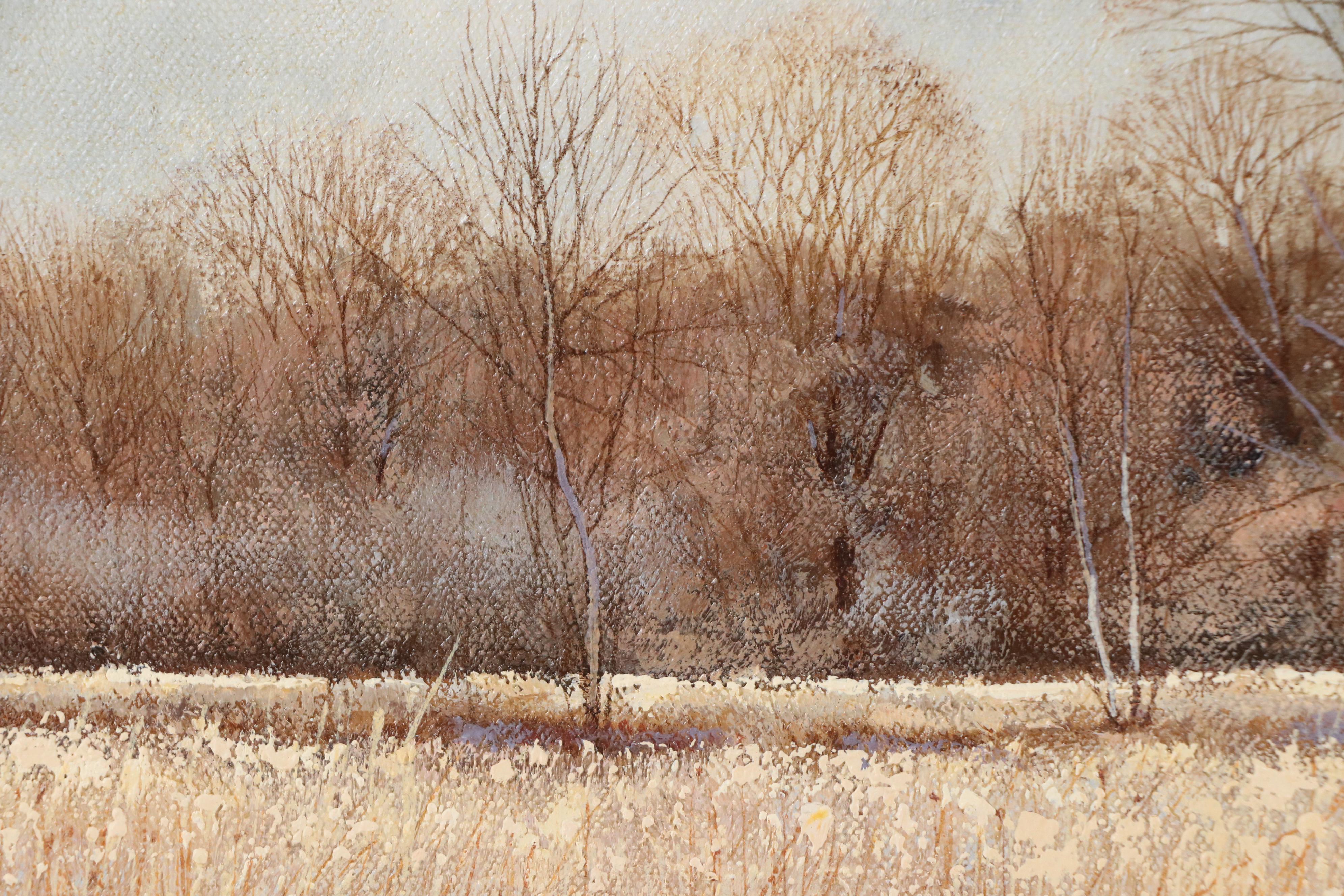 Charles Pitcher Oil Landscape Painting "Golden Rod," 1973