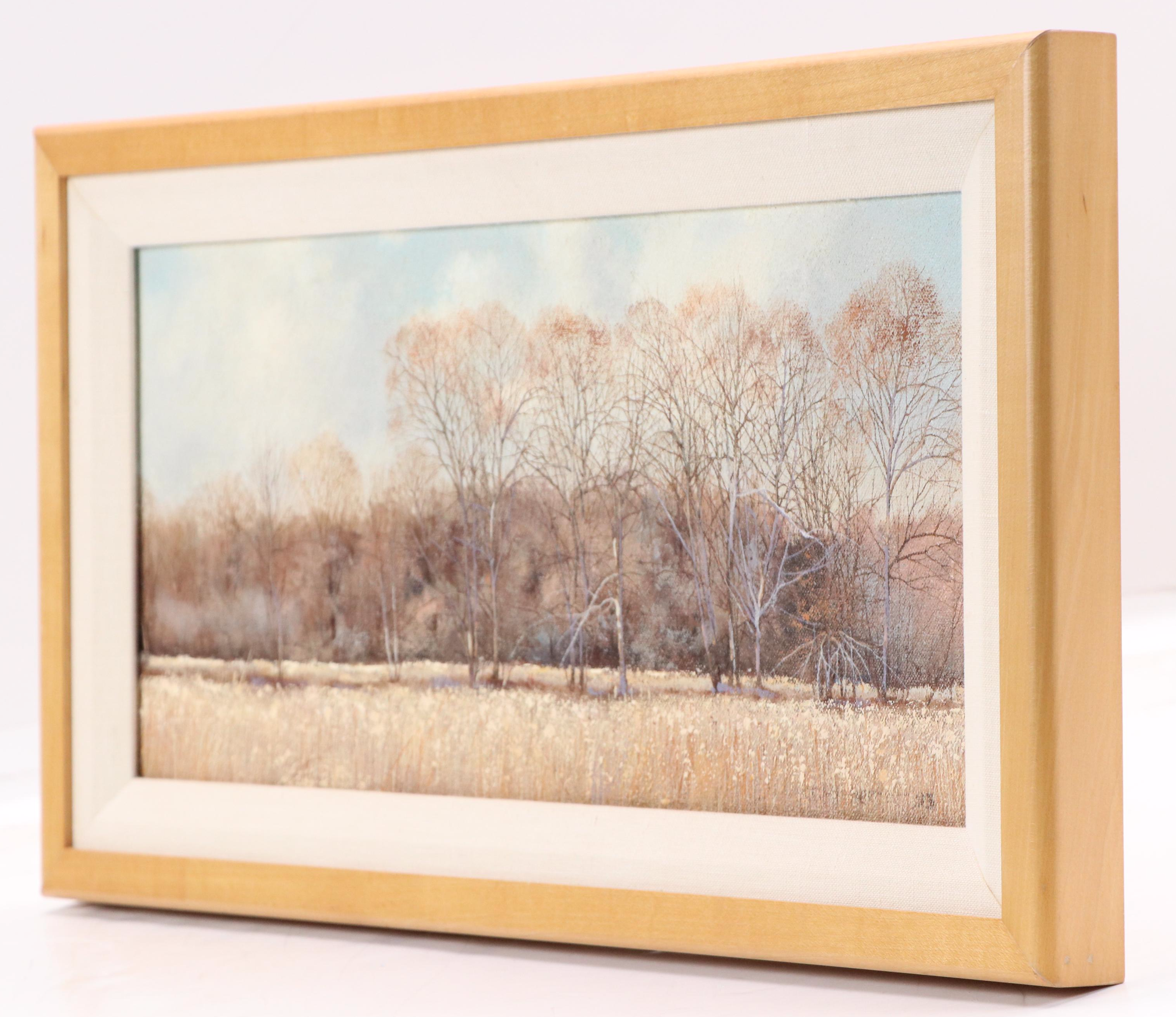 Charles Pitcher Oil Landscape Painting "Golden Rod," 1973