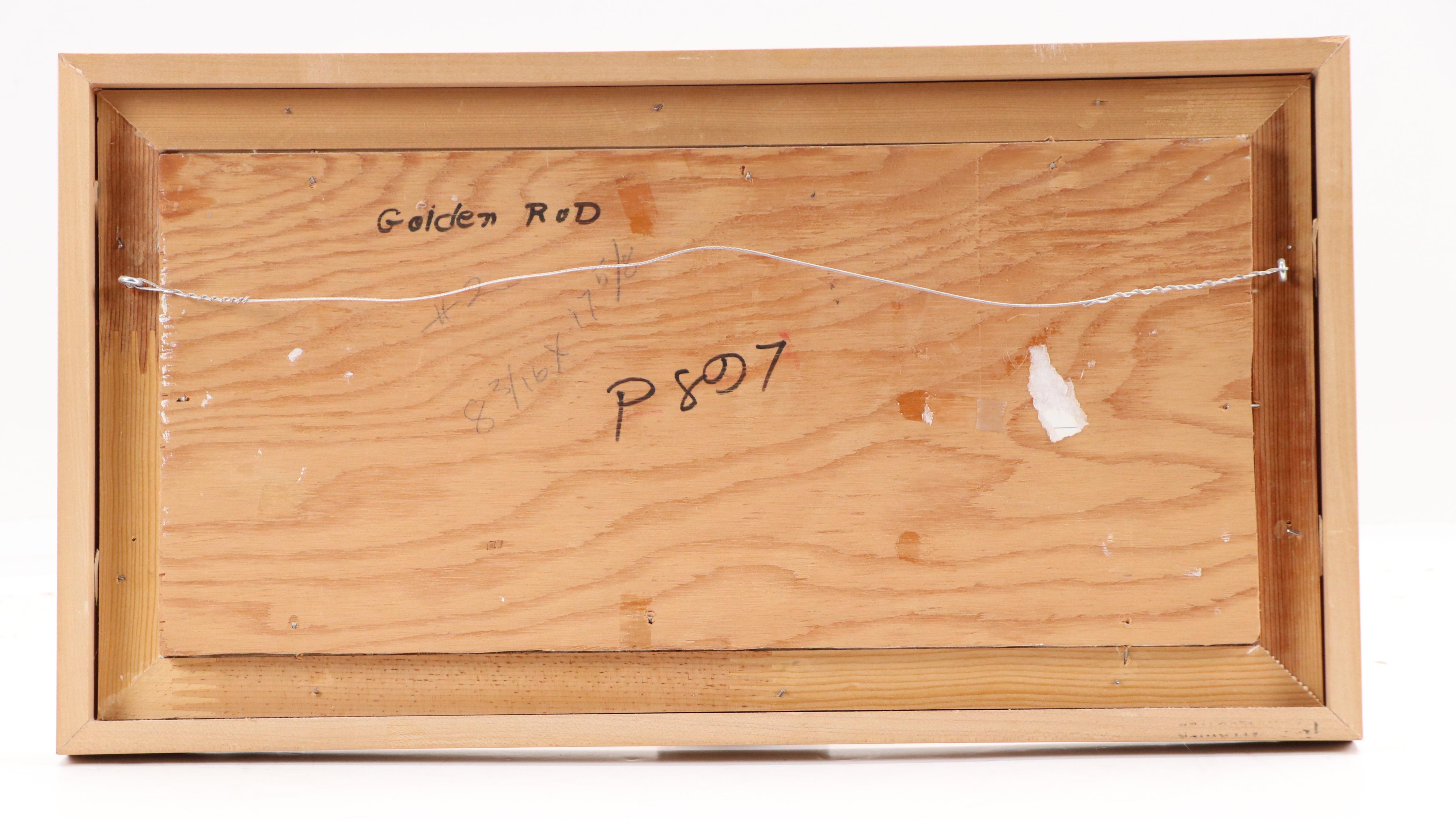 Charles Pitcher Oil Landscape Painting "Golden Rod," 1973