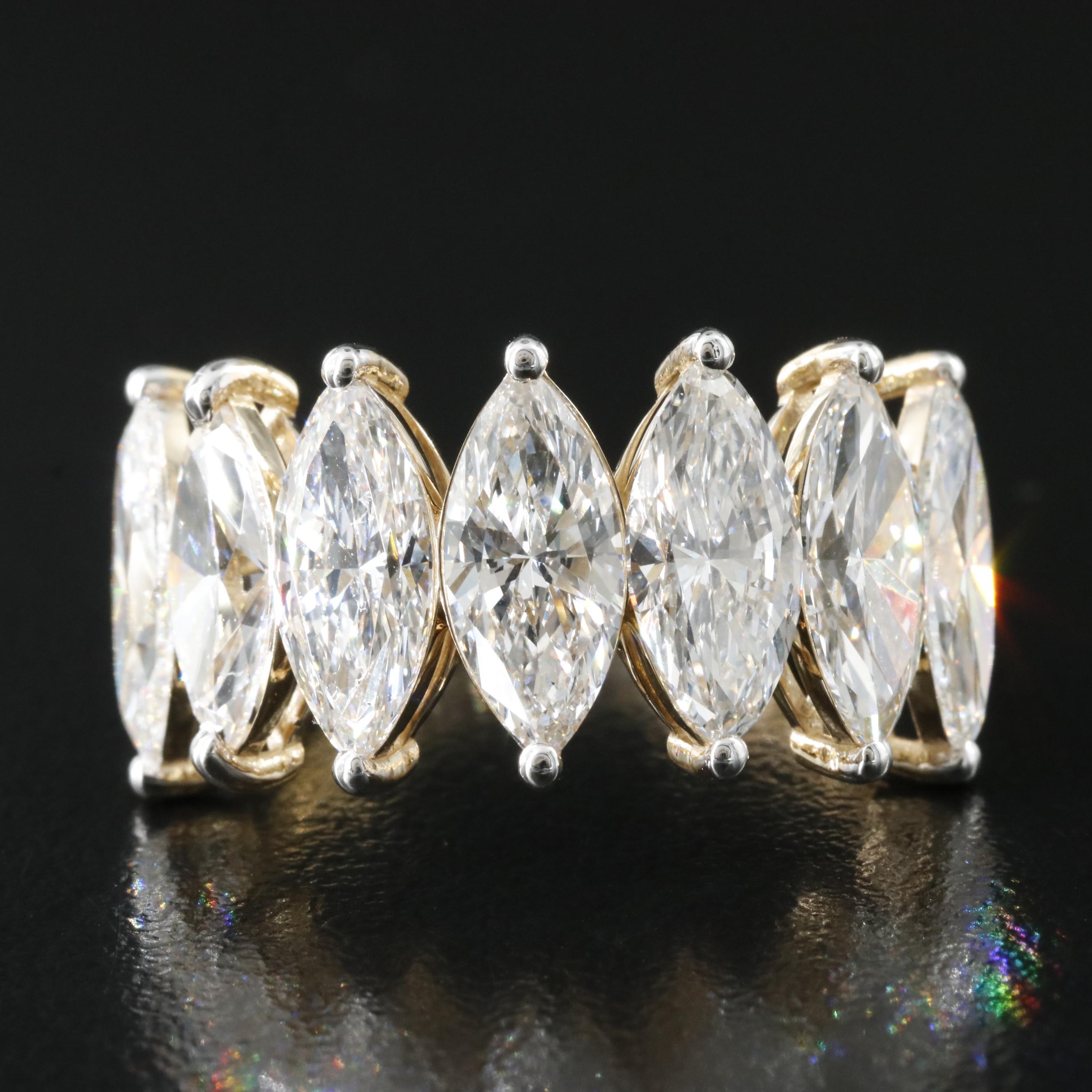 14K 6.22 CTW Lab Grown Diamond Ring