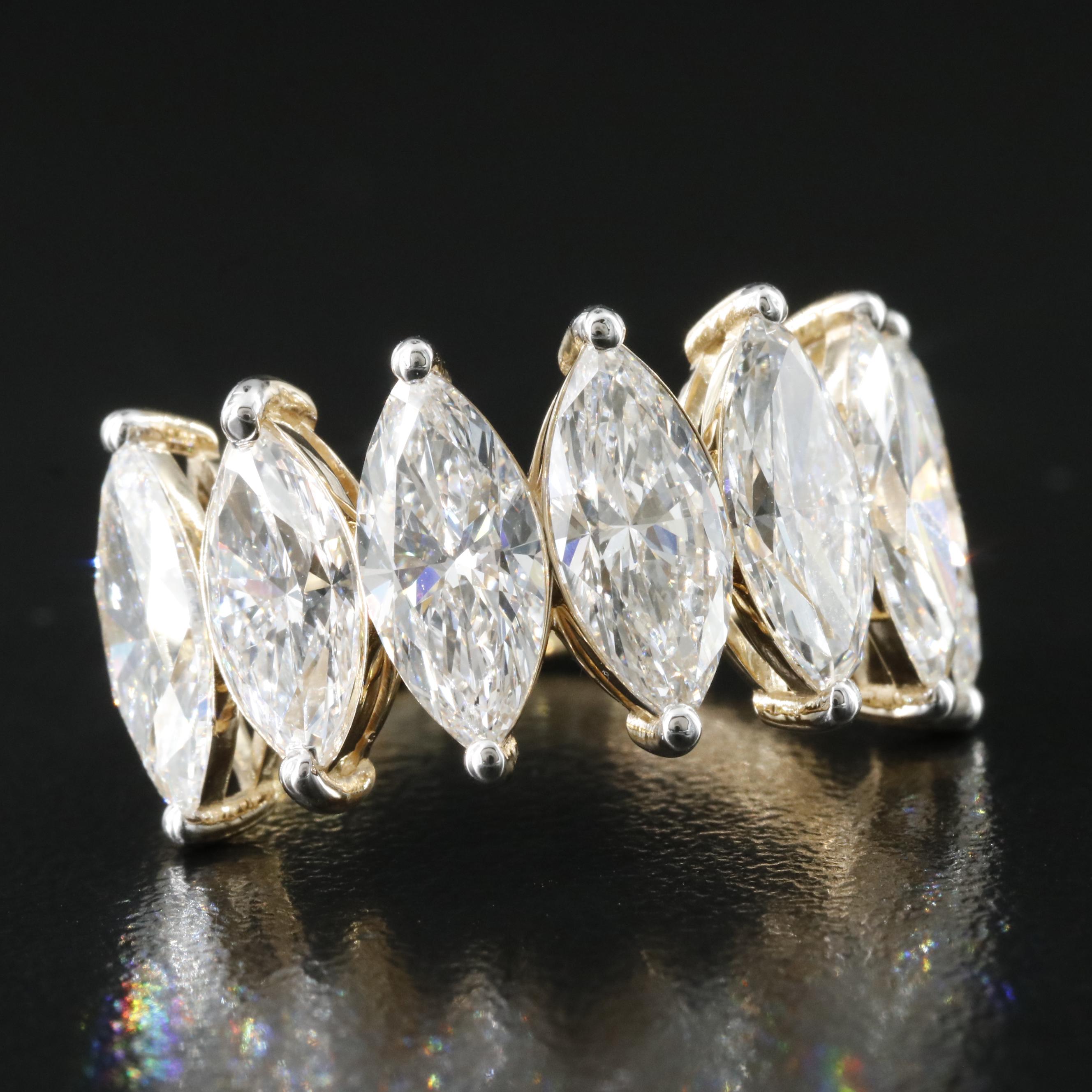 14K 6.22 CTW Lab Grown Diamond Ring